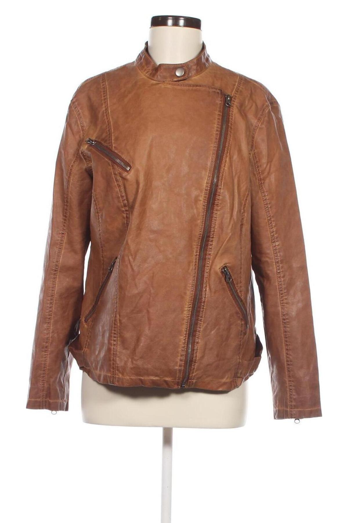 Dámska kožená bunda  Generous By Lindex, Veľkosť XL, Farba Hnedá, Cena  20,84 €