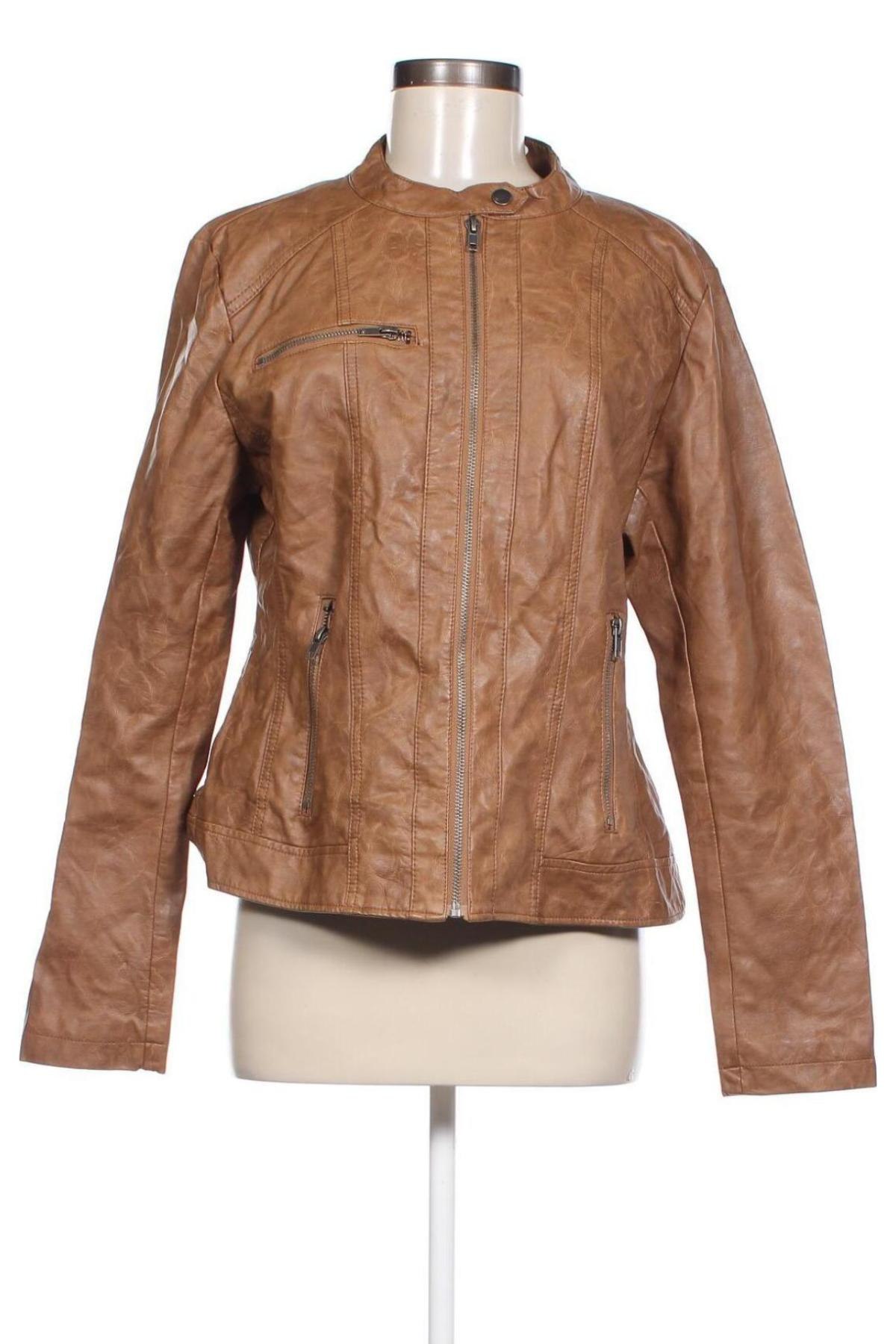 Dámska kožená bunda  Gina, Veľkosť XL, Farba Hnedá, Cena  19,45 €