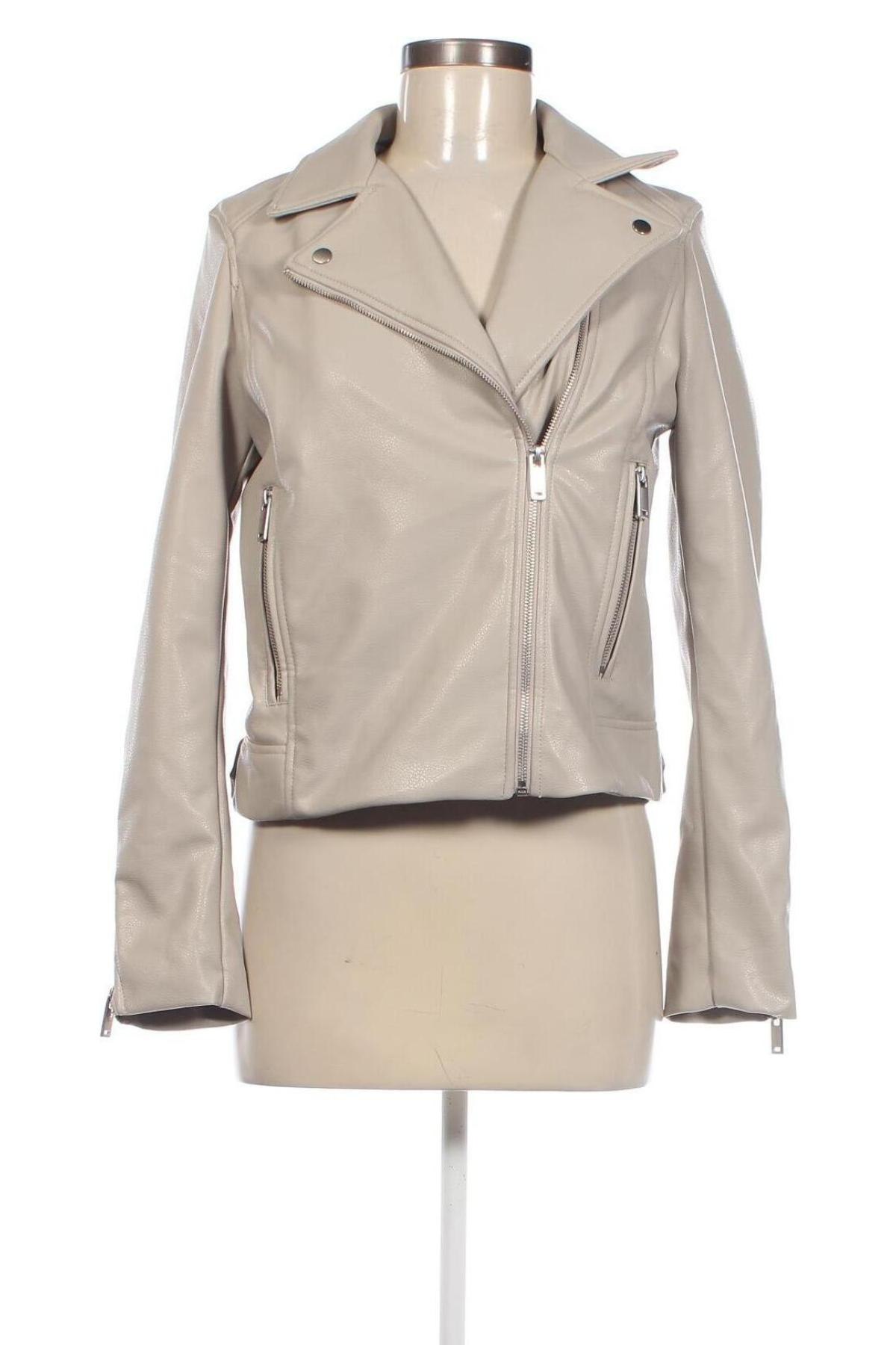 Damen Lederjacke H&M, Größe M, Farbe Grau, Preis 54,97 €