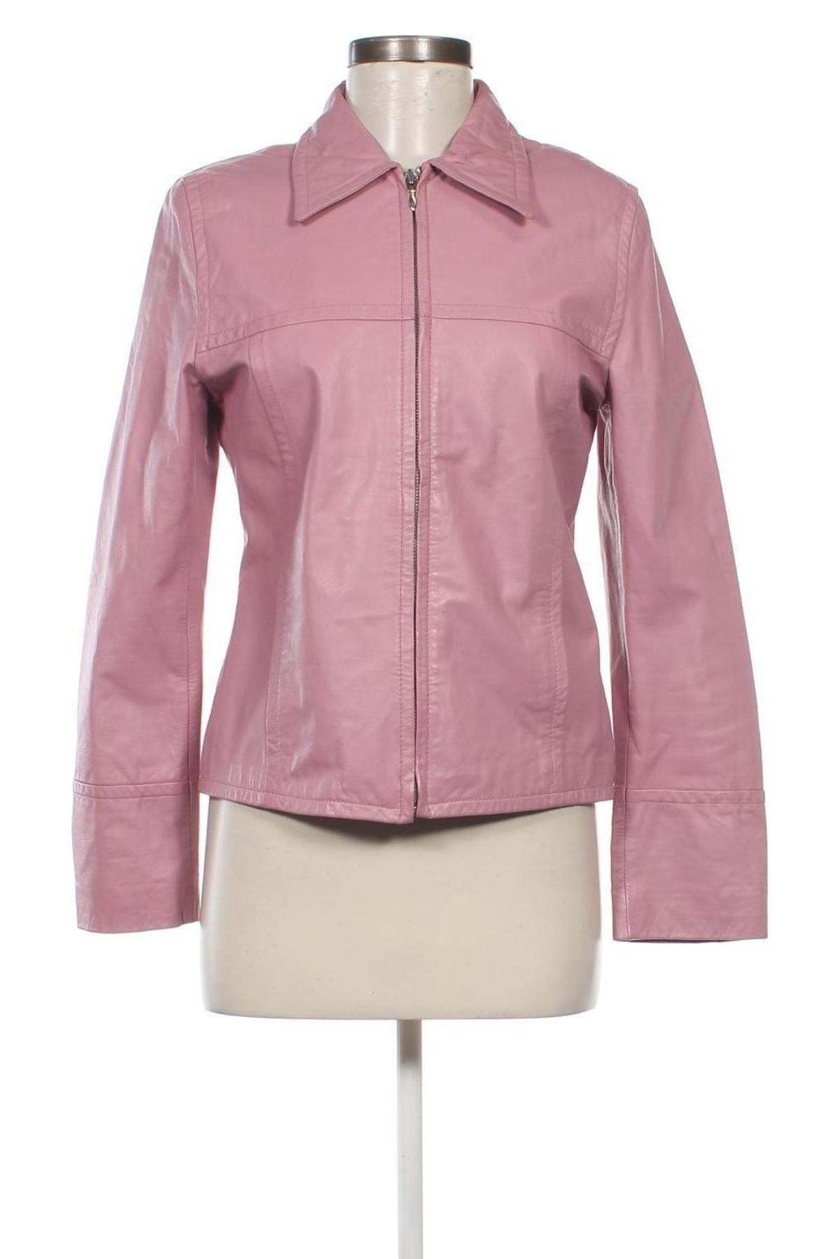 Γυναικείο δερμάτινο μπουφάν Hennes, Μέγεθος M, Χρώμα Ρόζ , Τιμή 42,70 €