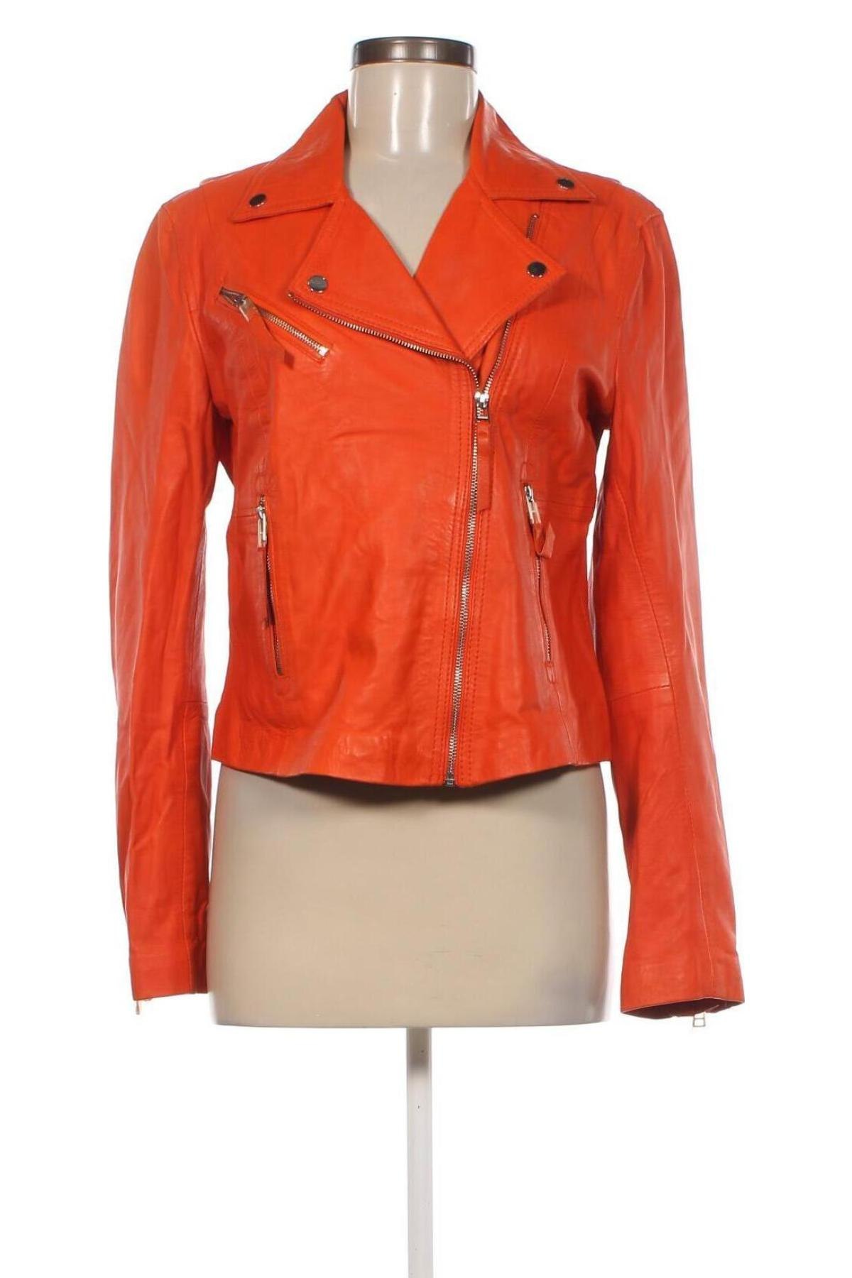 Dámská kožená bunda  Isaco & Kawa, Velikost M, Barva Oranžová, Cena  2 599,00 Kč