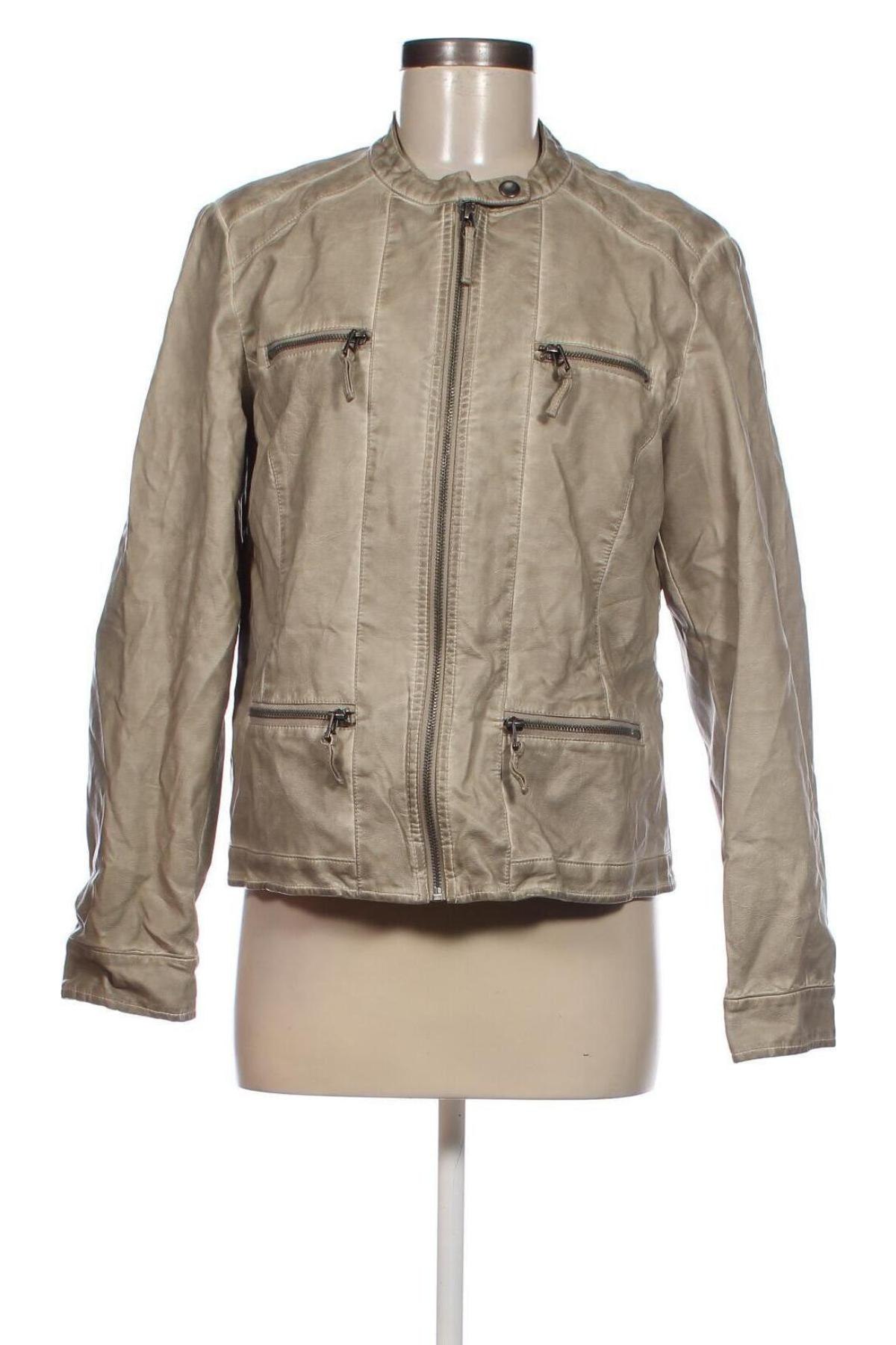 Damen Lederjacke Laura T., Größe M, Farbe Beige, Preis 11,99 €