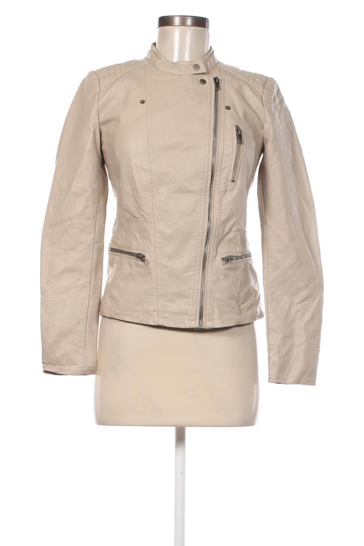Dámska kožená bunda  ONLY, Veľkosť XS, Farba Béžová, Cena  23,25 €