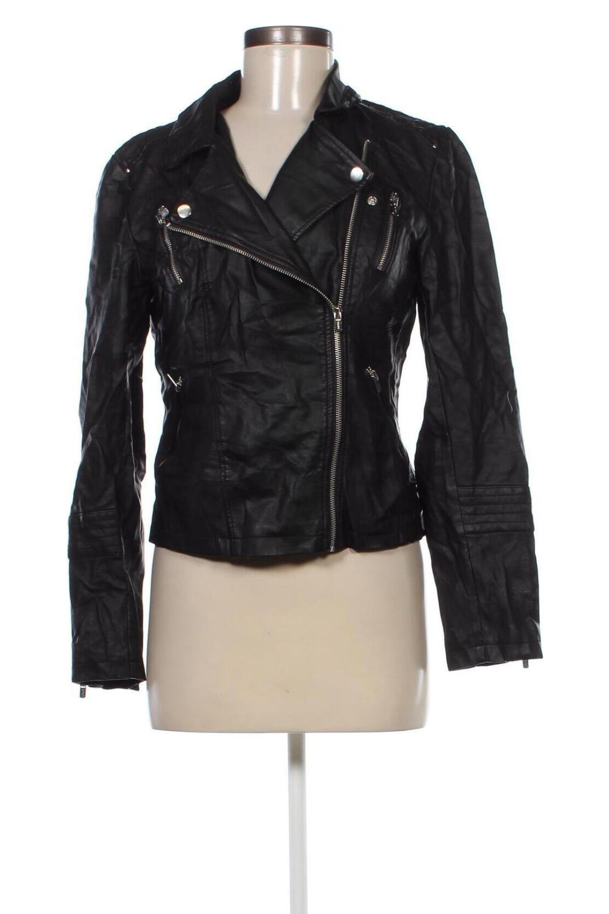 Dámska kožená bunda  ONLY, Veľkosť M, Farba Čierna, Cena  17,44 €