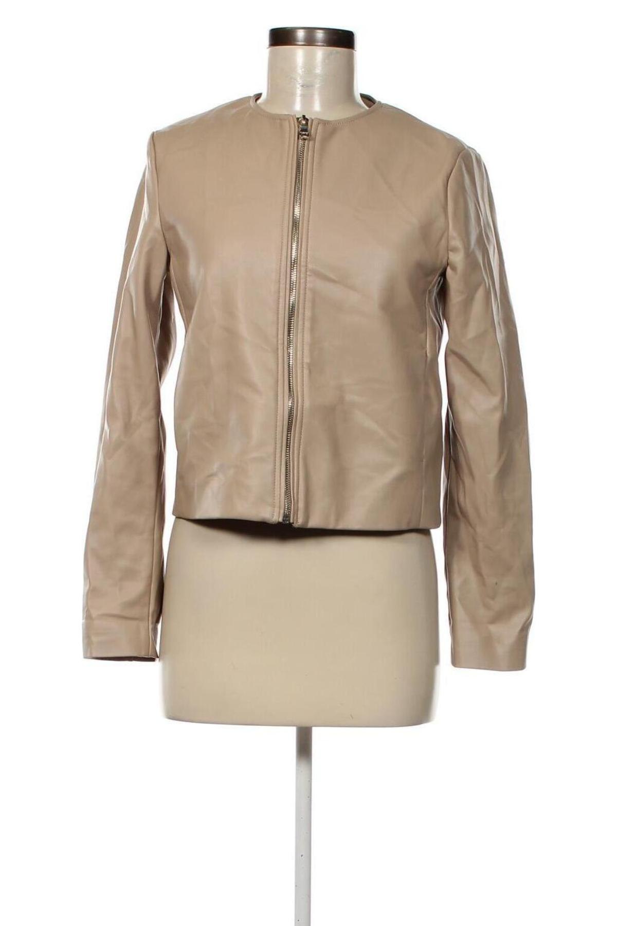 Dámska kožená bunda  Sisley, Veľkosť M, Farba Béžová, Cena  21,27 €
