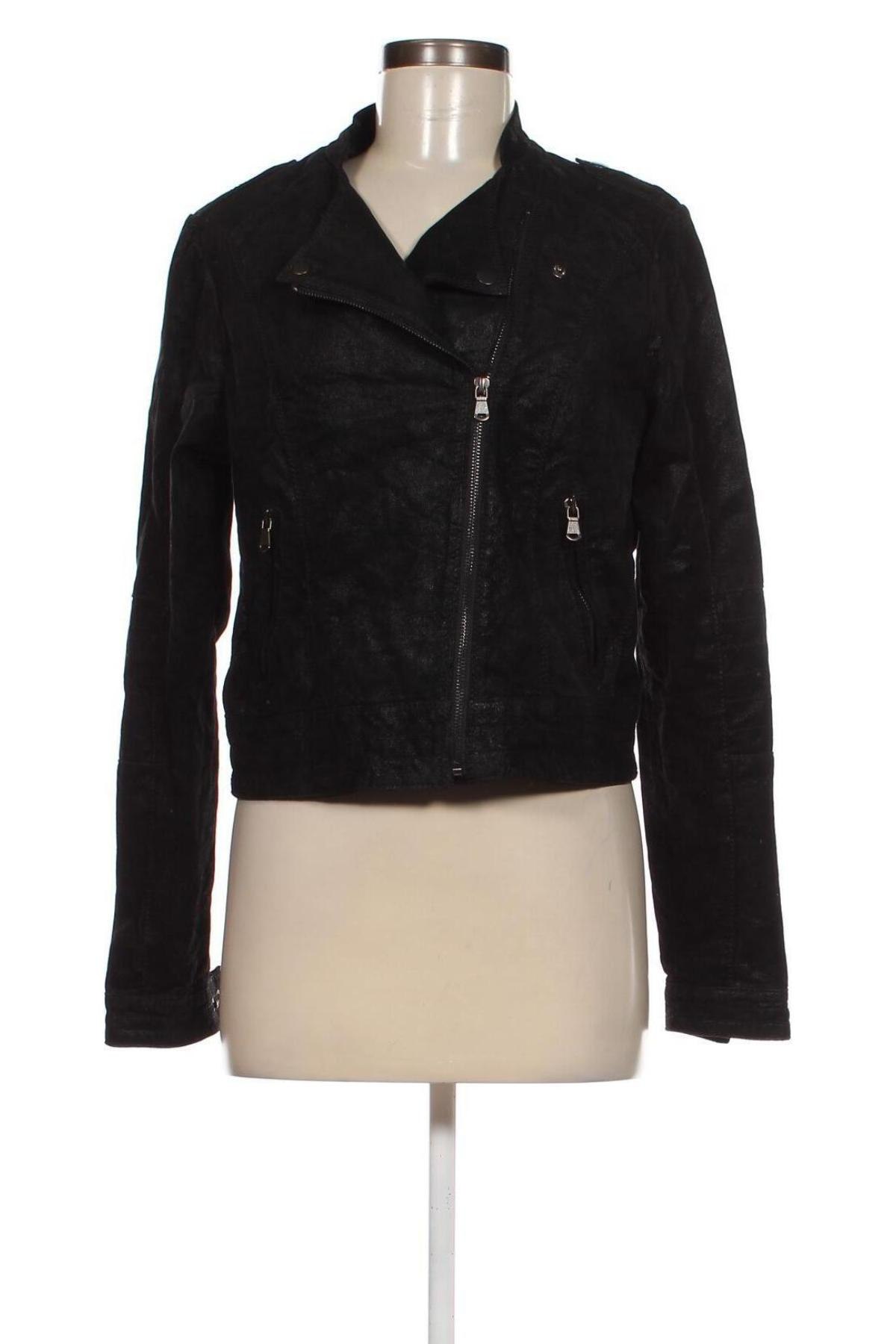 Дамско кожено яке Stylepit, Размер M, Цвят Черен, Цена 23,00 лв.