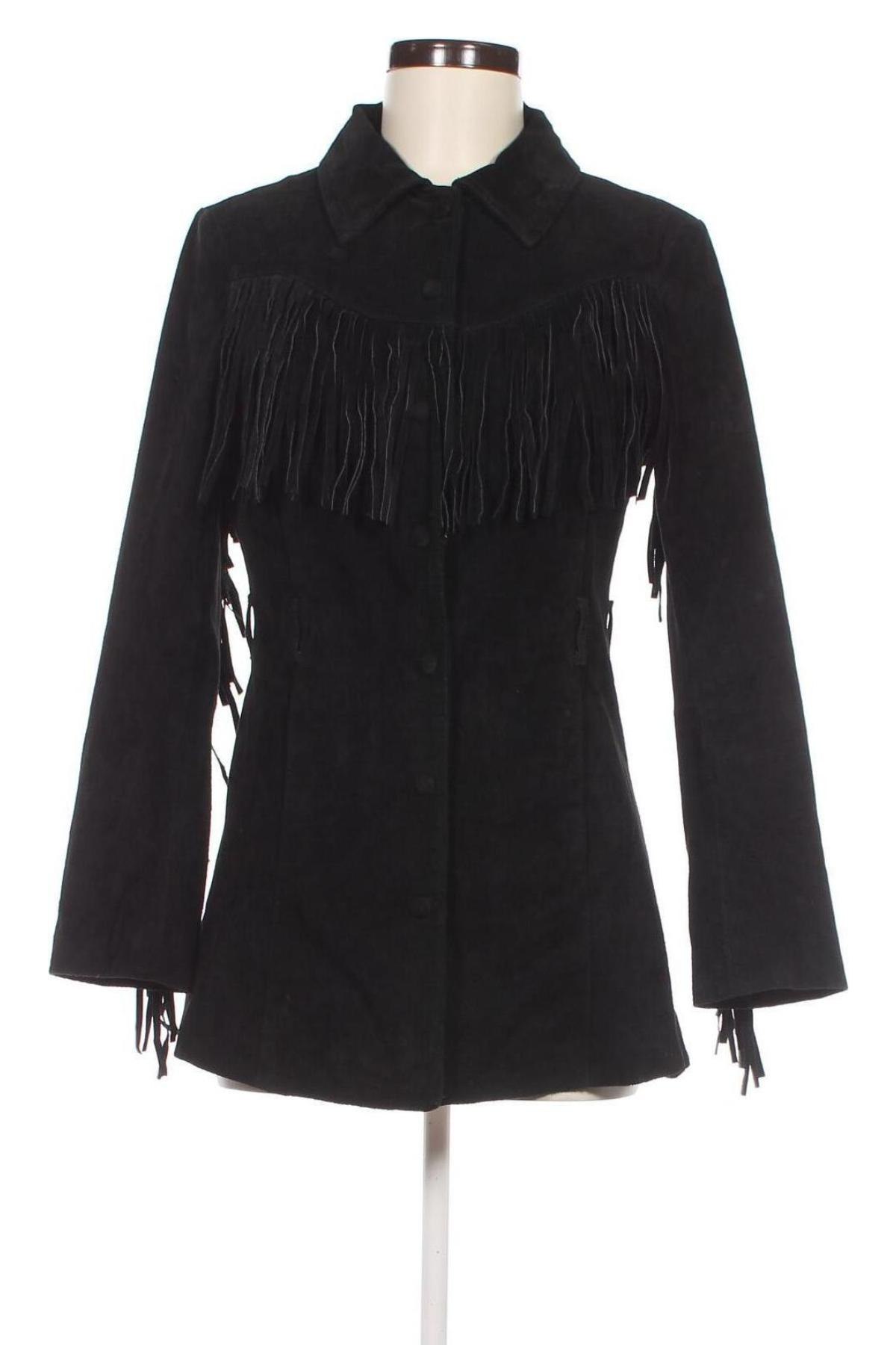 Damen Lederjacke Zara, Größe M, Farbe Schwarz, Preis 43,35 €
