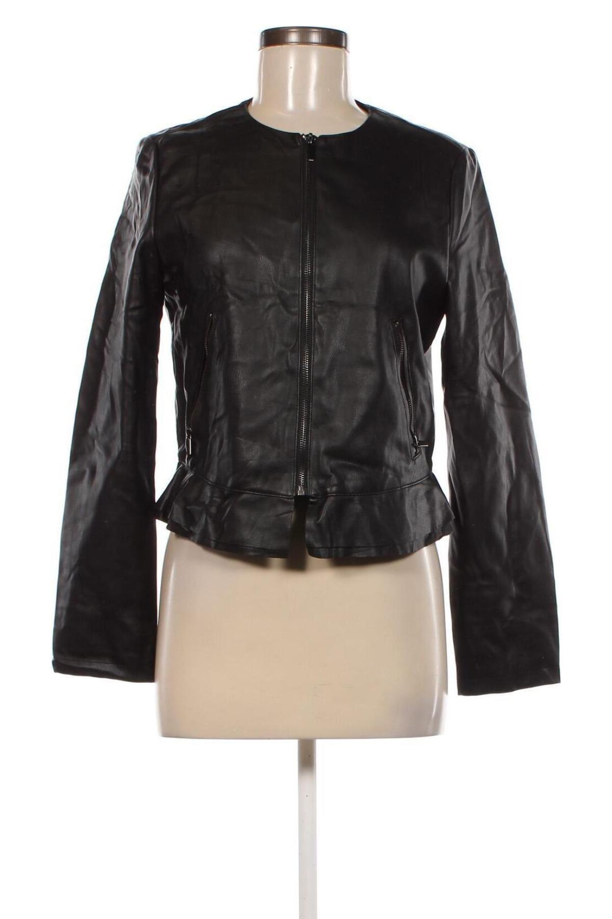 Dámská kožená bunda  Zara, Velikost M, Barva Černá, Cena  458,00 Kč