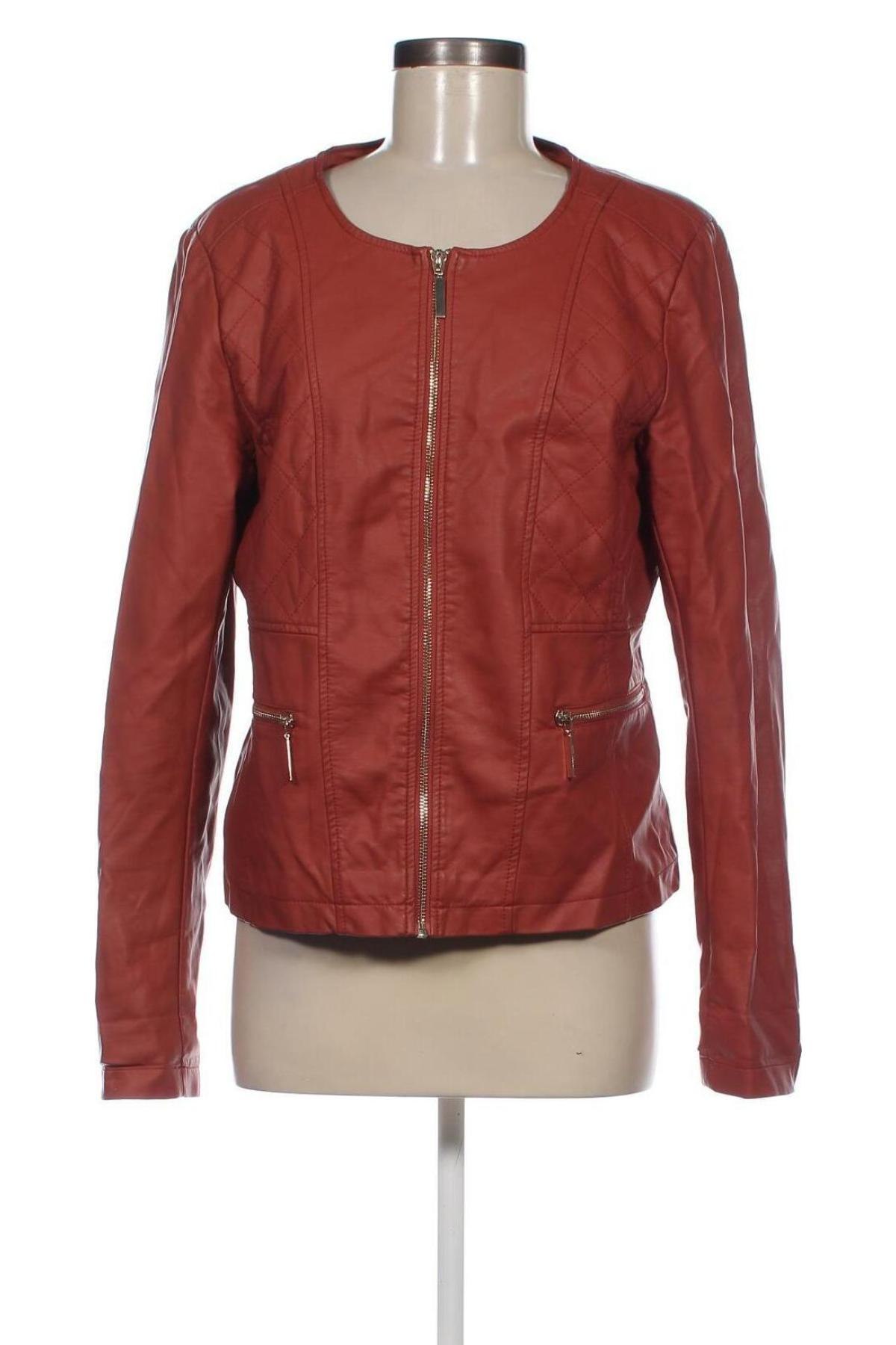 Dámska kožená bunda  Zizzi, Veľkosť L, Farba Červená, Cena  28,92 €