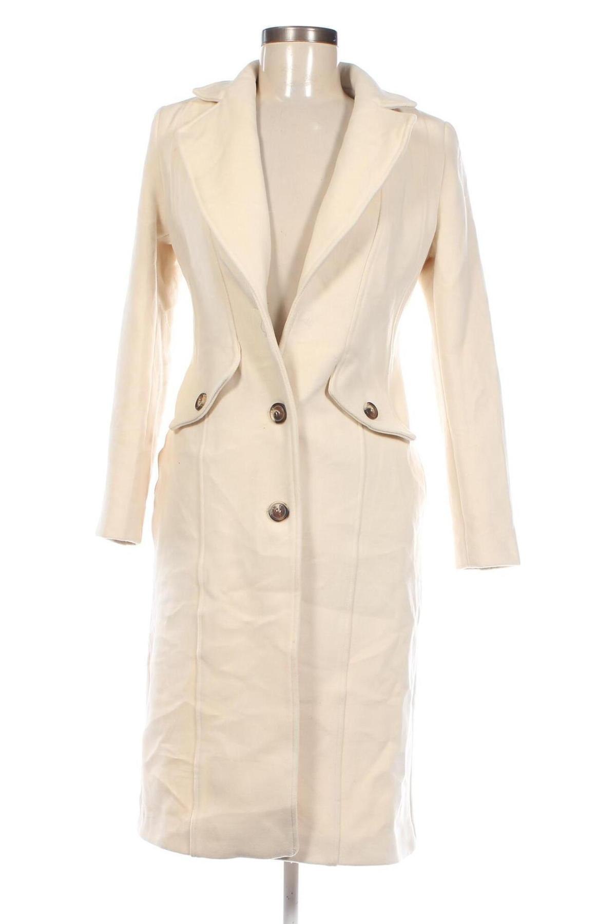 Дамско палто, Размер S, Цвят Екрю, Цена 58,85 лв.