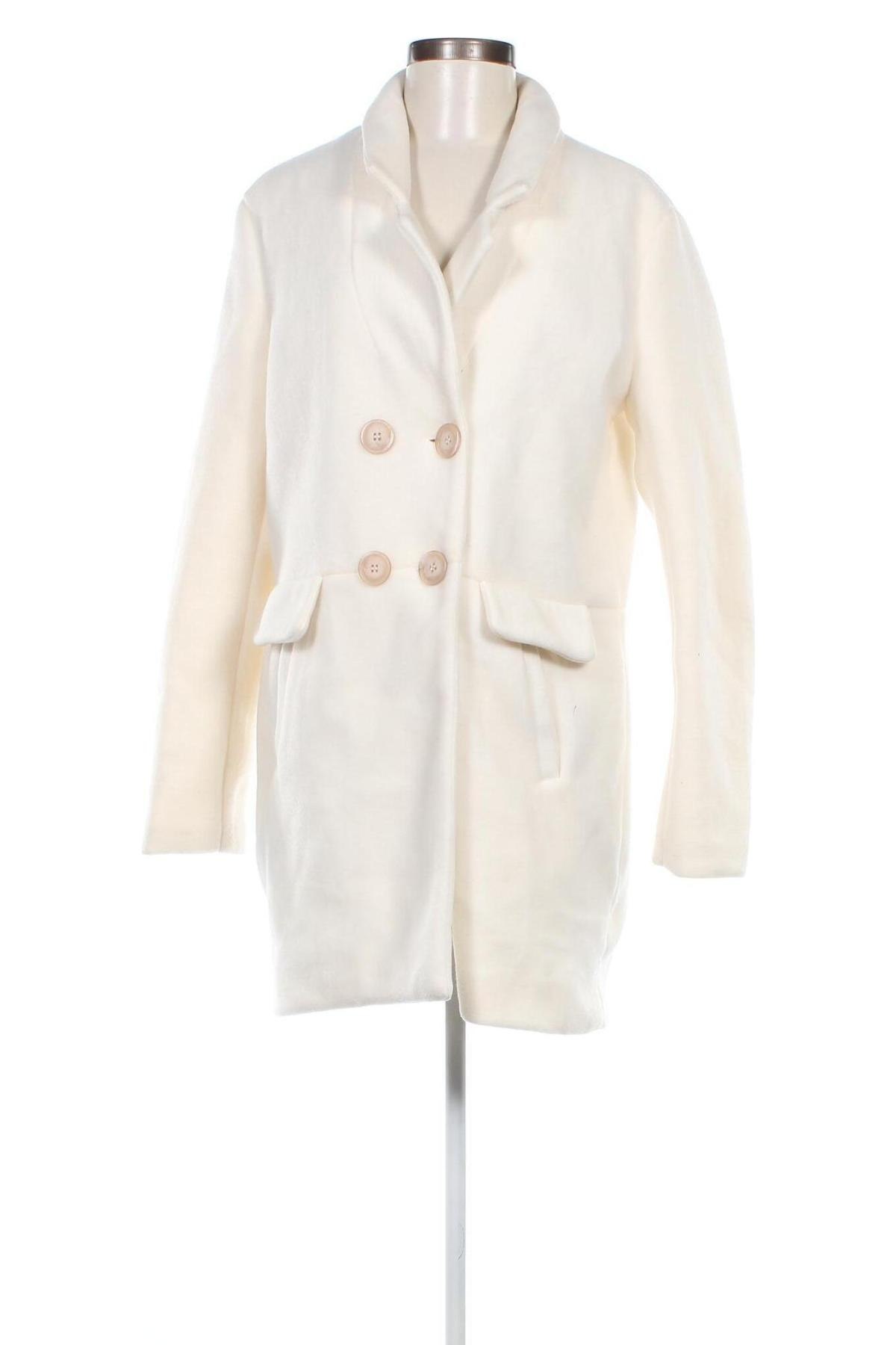 Дамско палто Amisu, Размер M, Цвят Бял, Цена 69,55 лв.