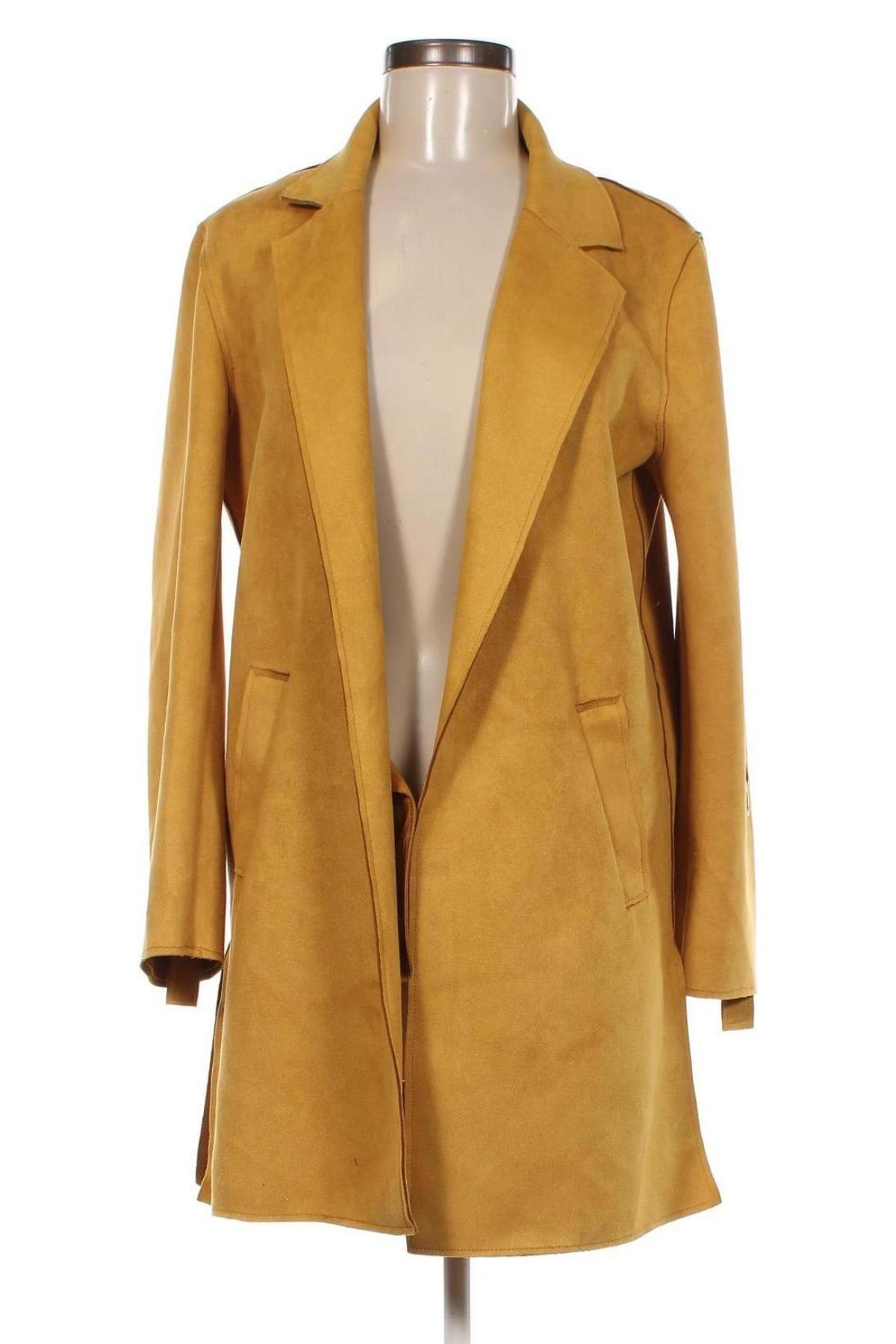 Palton de femei Bershka, Mărime M, Culoare Galben, Preț 105,27 Lei
