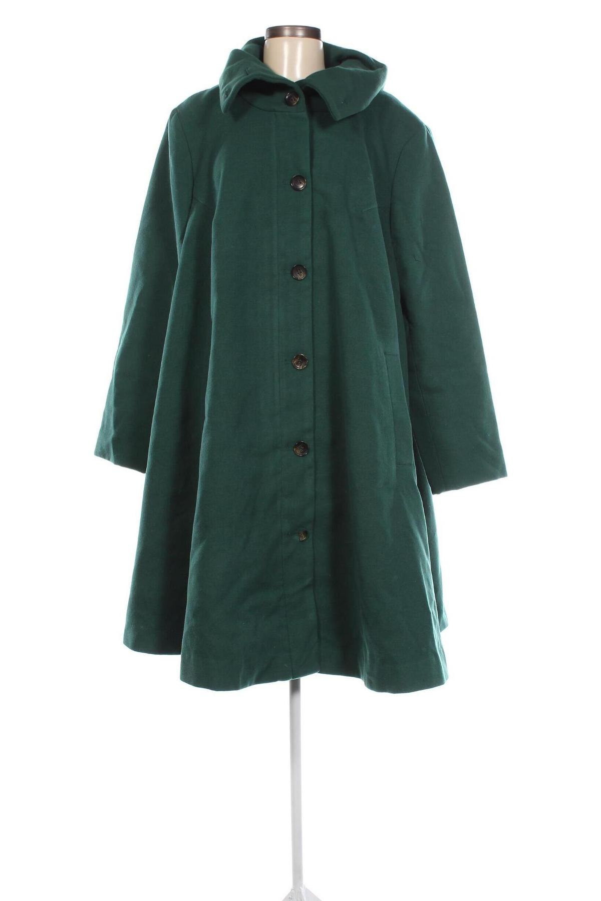 Γυναικείο παλτό Bpc Bonprix Collection, Μέγεθος XXL, Χρώμα Πράσινο, Τιμή 57,63 €