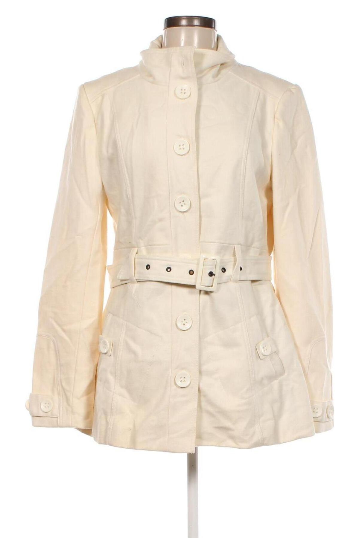 Palton de femei Clockhouse, Mărime L, Culoare Ecru, Preț 228,78 Lei