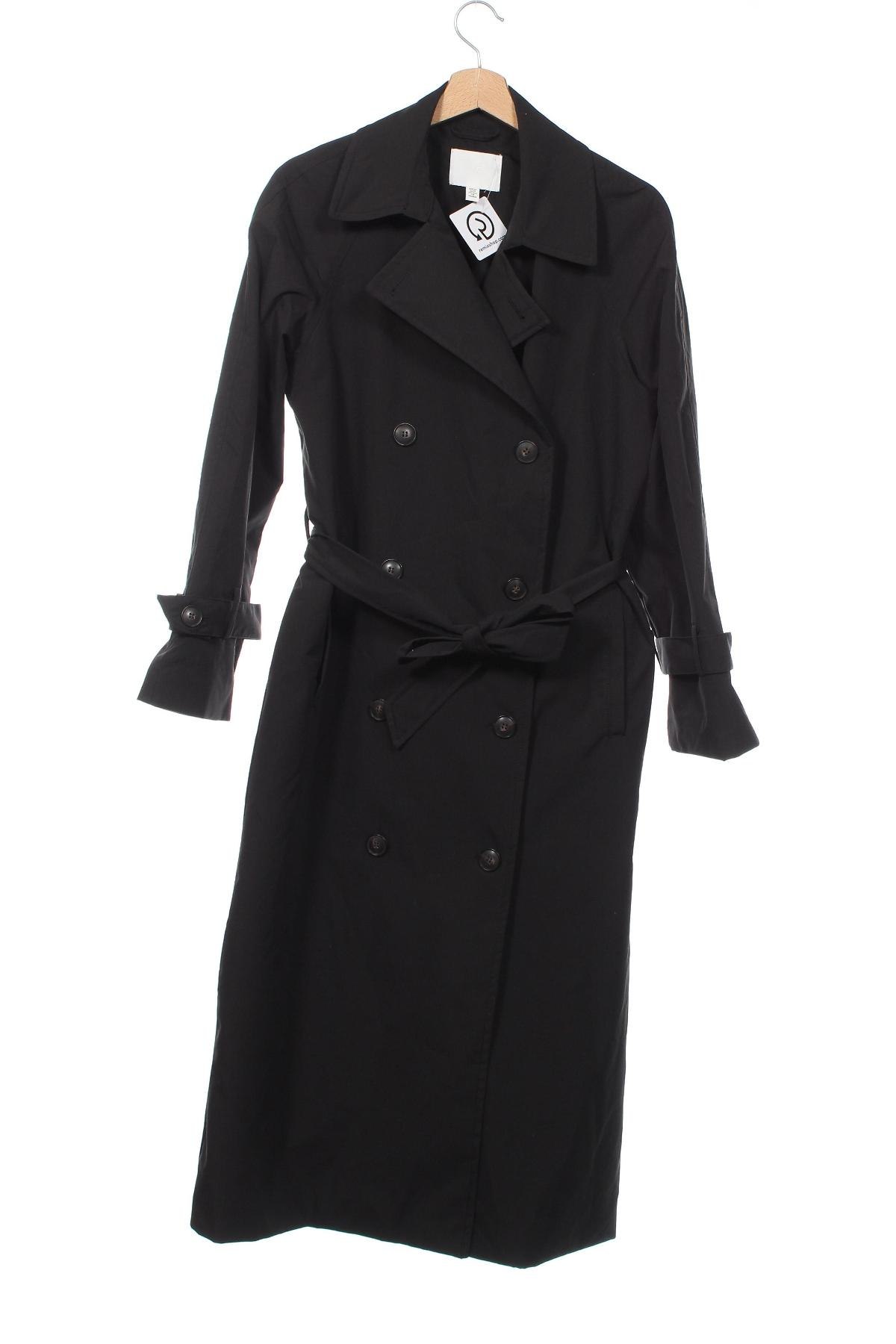 Γυναικείο παλτό H&M, Μέγεθος XS, Χρώμα Μαύρο, Τιμή 23,86 €