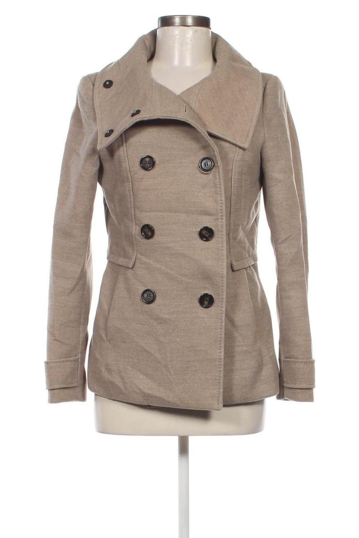 Dámský kabát  H&M, Velikost S, Barva Béžová, Cena  1 007,00 Kč