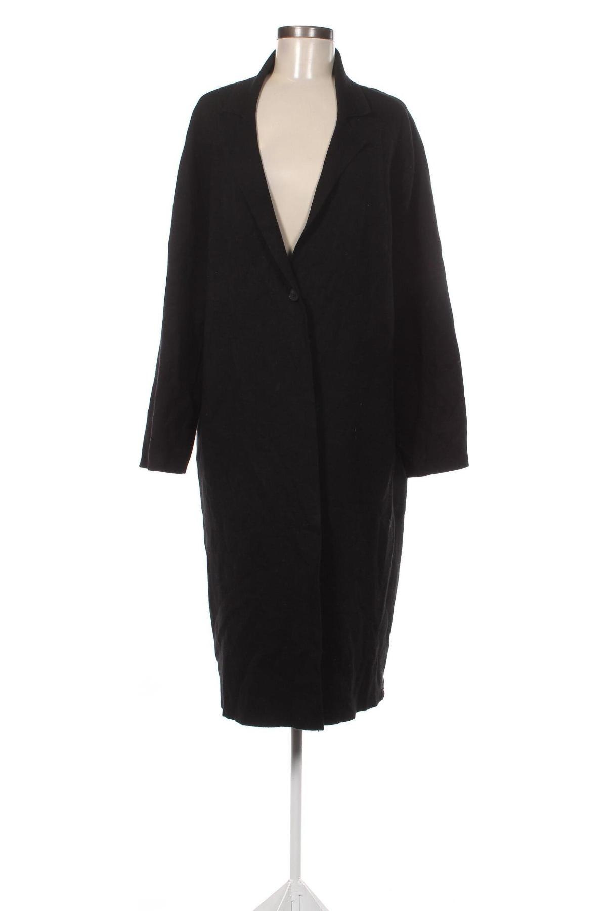 Дамско палто H&M, Размер L, Цвят Черен, Цена 69,55 лв.