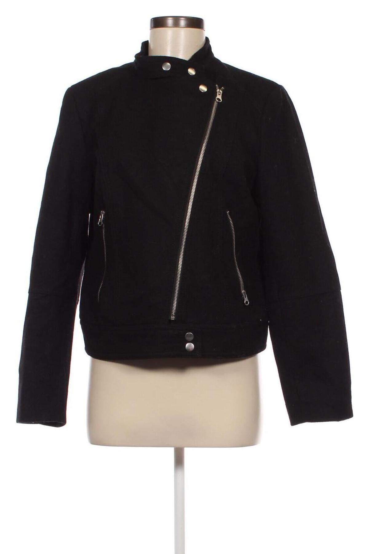 Дамско палто H&M, Размер L, Цвят Черен, Цена 66,34 лв.