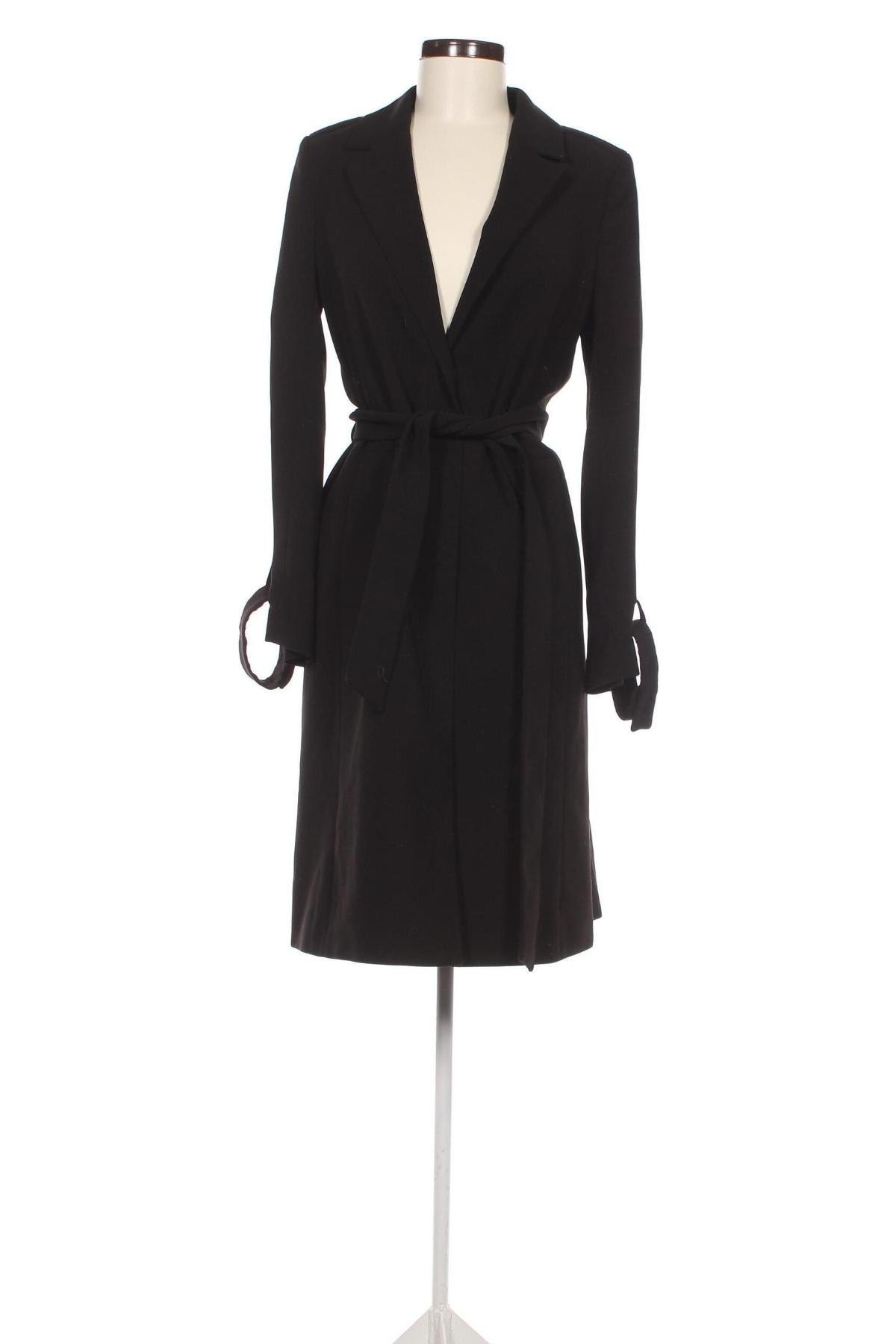 Дамско палто H&M, Размер S, Цвят Черен, Цена 40,00 лв.