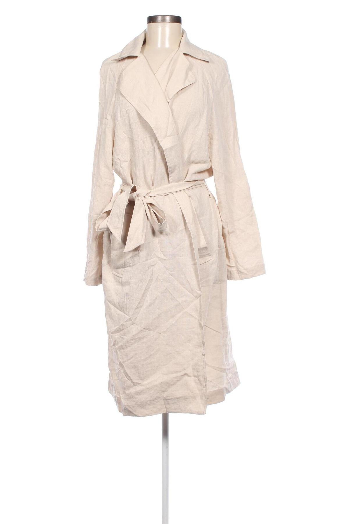 Palton de femei H&M, Mărime M, Culoare Ecru, Preț 105,27 Lei
