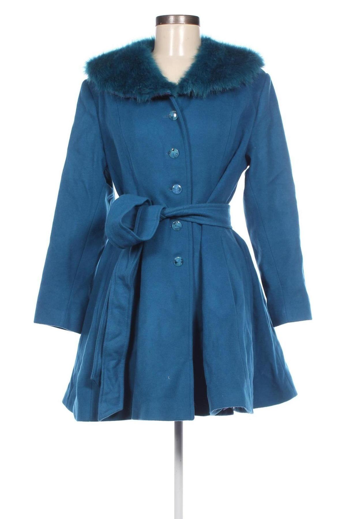 Дамско палто Lilian Edwards, Размер M, Цвят Син, Цена 103,35 лв.