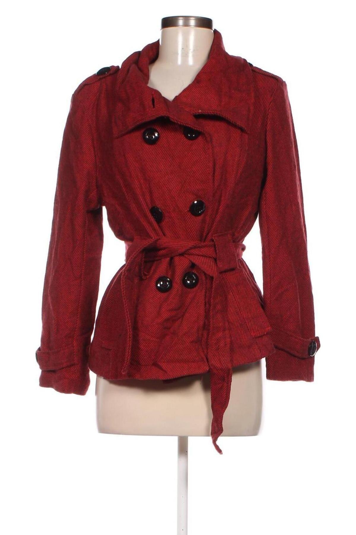 Дамско палто Made In Italy, Размер M, Цвят Червен, Цена 58,85 лв.