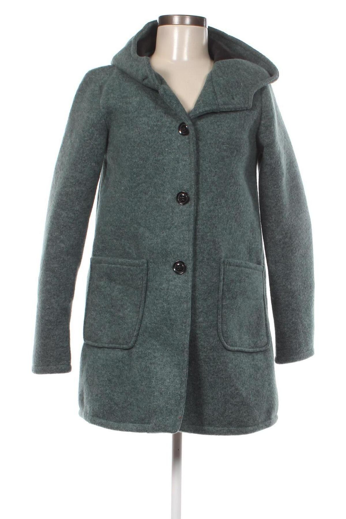 Γυναικείο παλτό Made In Italy, Μέγεθος S, Χρώμα Πράσινο, Τιμή 43,02 €
