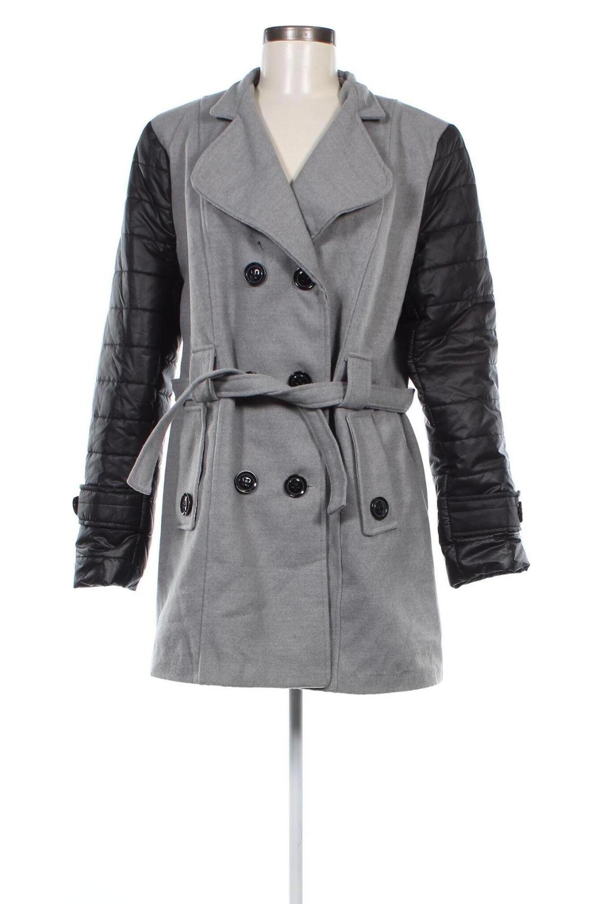 Дамско палто Made In Italy, Размер L, Цвят Сив, Цена 69,55 лв.