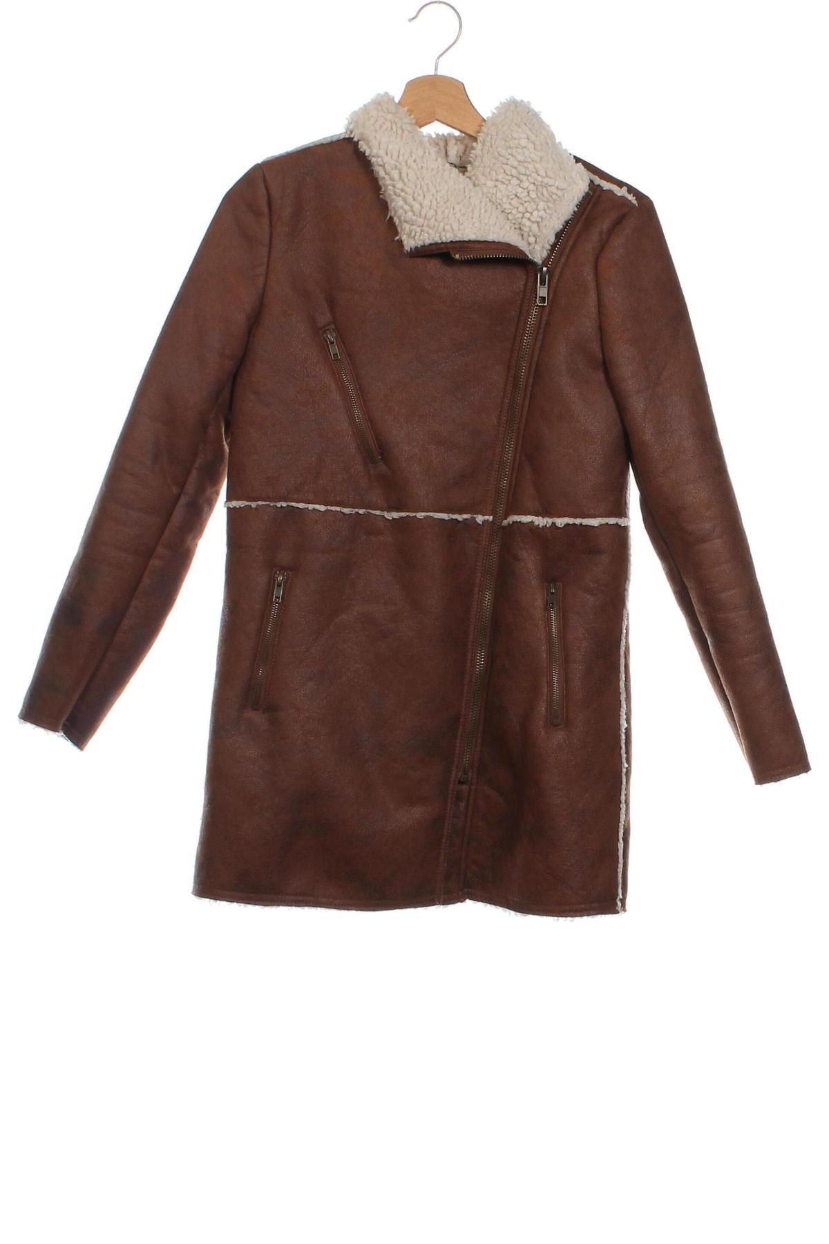 Дамско палто Mango, Размер XS, Цвят Кафяв, Цена 77,72 лв.