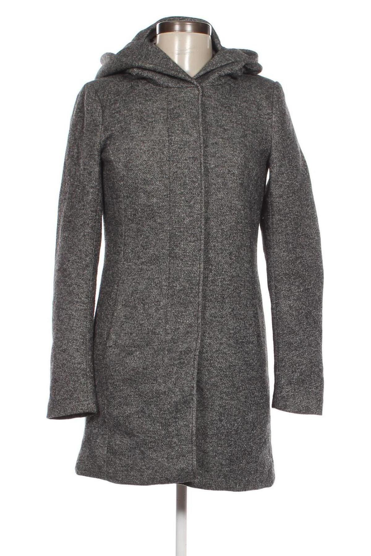 Дамско палто ONLY, Размер XS, Цвят Сив, Цена 35,75 лв.