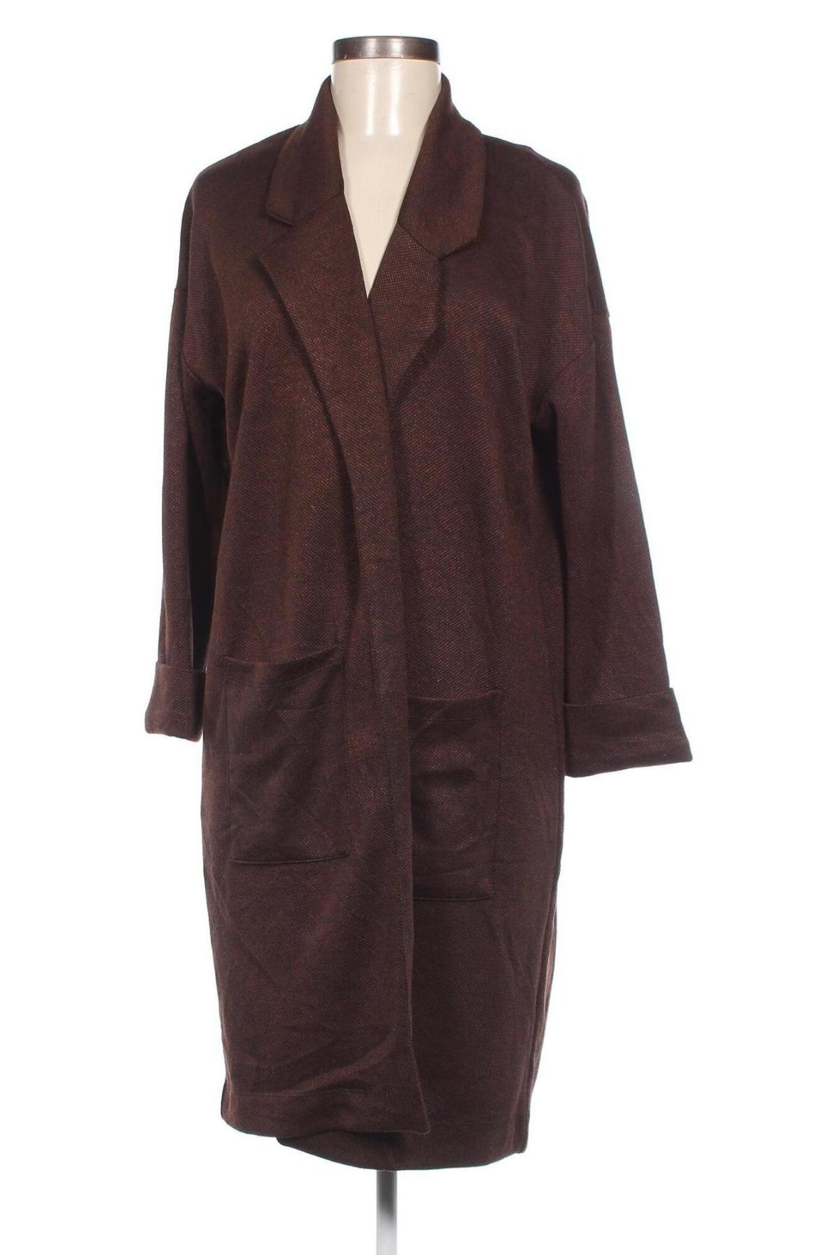 Γυναικείο παλτό Pieces, Μέγεθος L, Χρώμα Καφέ, Τιμή 17,01 €