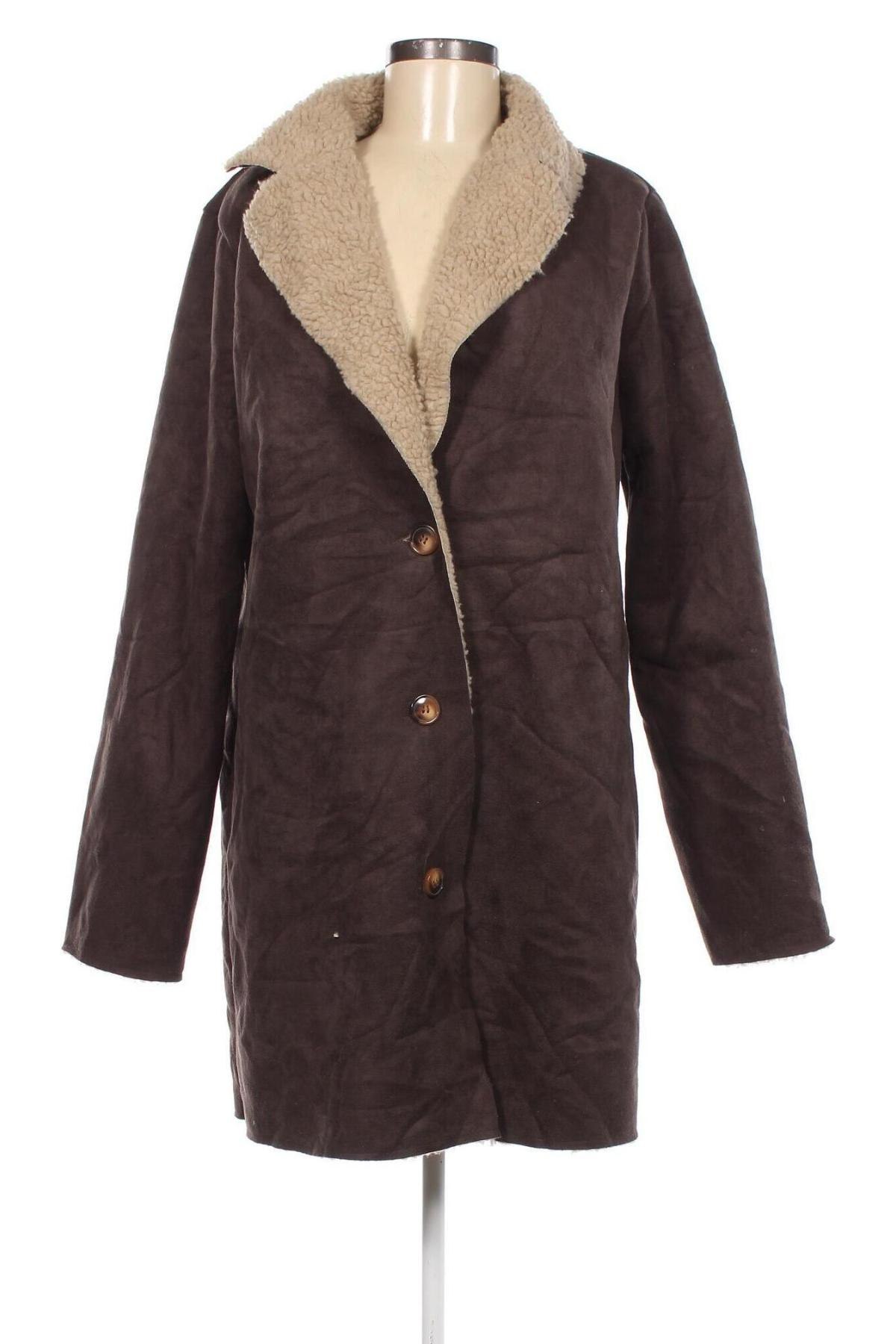 Dámský kabát  SHEIN, Velikost XL, Barva Hnědá, Cena  1 109,00 Kč