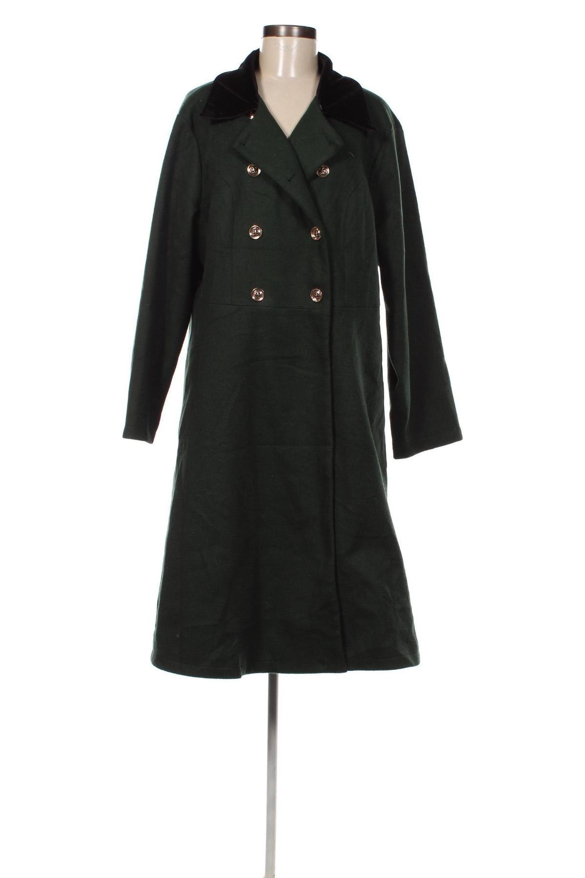 Дамско палто SHEIN, Размер XXL, Цвят Зелен, Цена 69,55 лв.