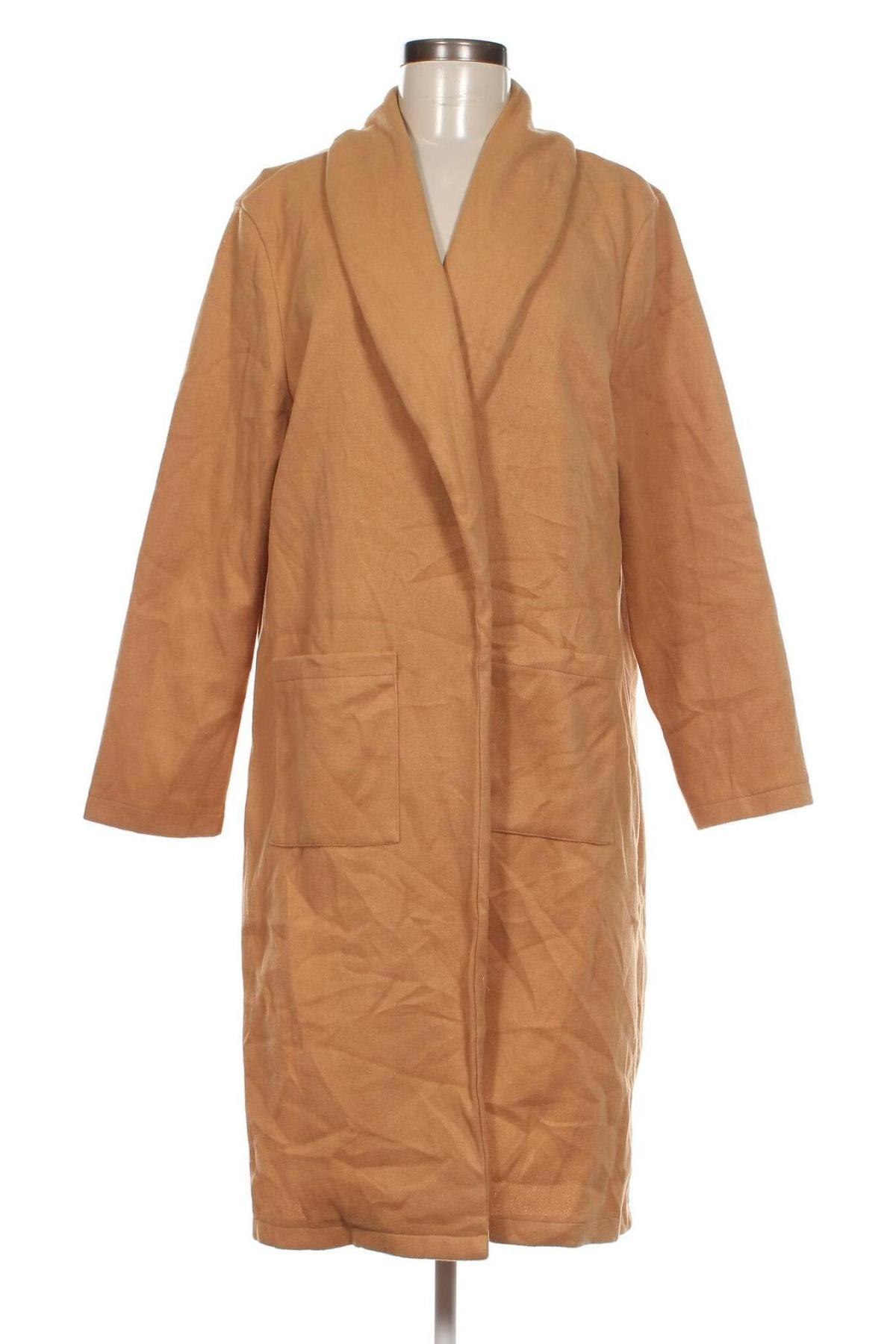 Γυναικείο παλτό SHEIN, Μέγεθος XL, Χρώμα  Μπέζ, Τιμή 36,40 €