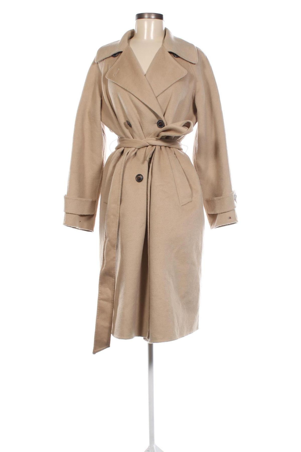 Дамско палто Tommy Hilfiger, Размер S, Цвят Бежов, Цена 382,90 лв.