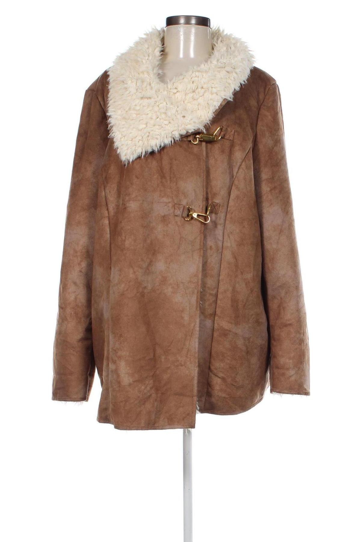 Γυναικείο παλτό Yessica, Μέγεθος 3XL, Χρώμα Καφέ, Τιμή 46,33 €