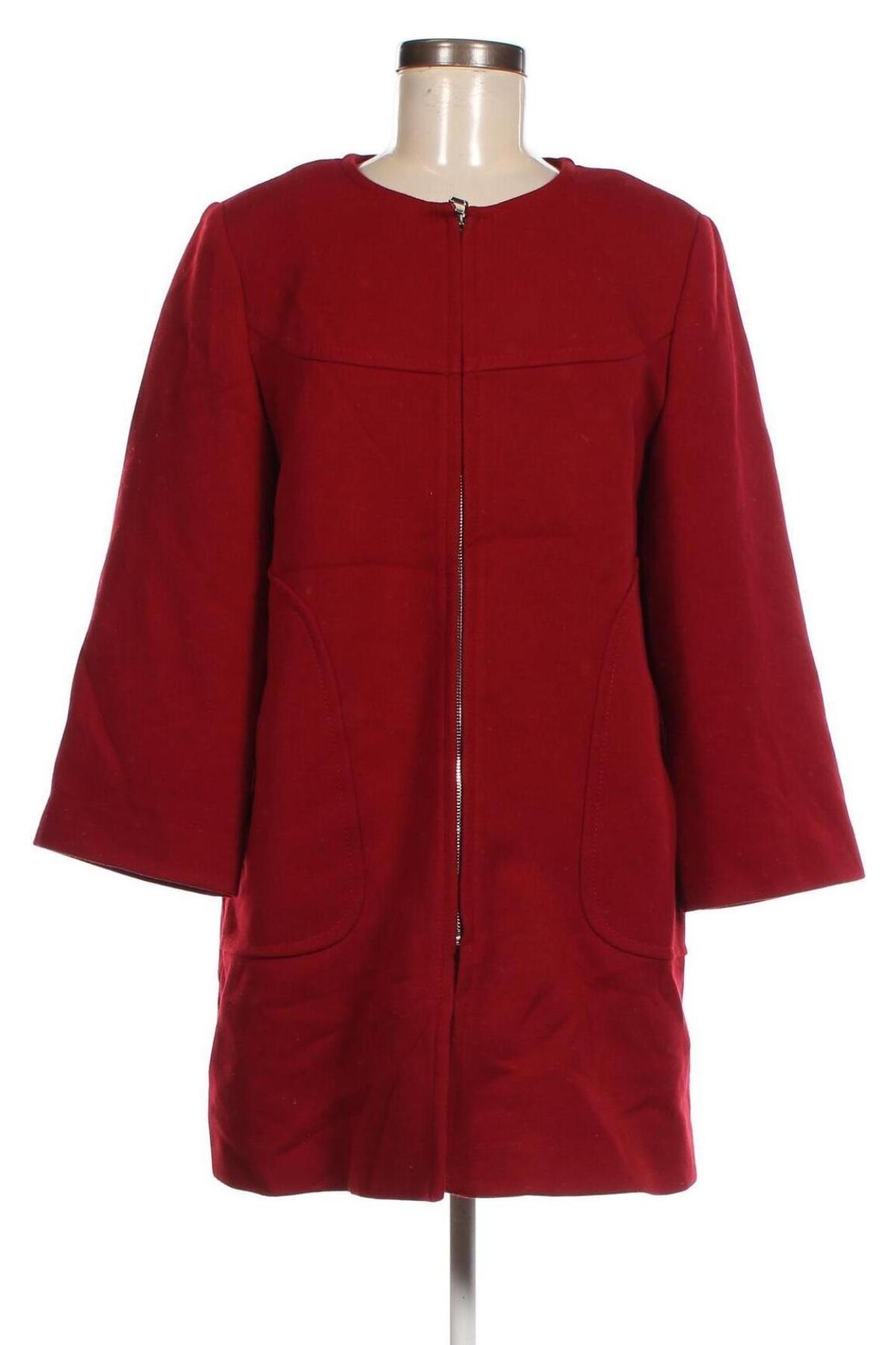 Γυναικείο παλτό Zara, Μέγεθος L, Χρώμα Κόκκινο, Τιμή 27,34 €