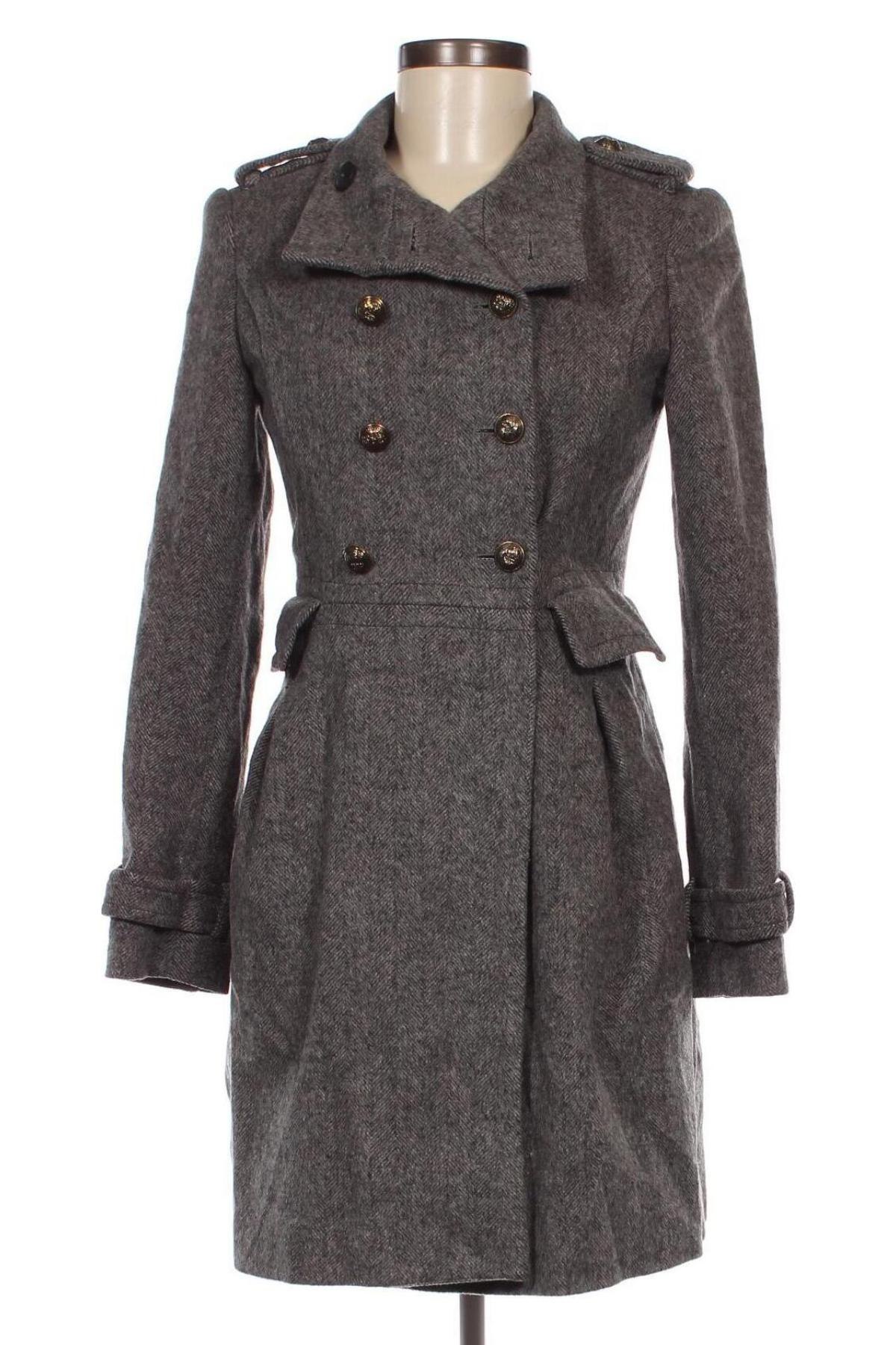 Palton de femei Zara, Mărime S, Culoare Gri, Preț 138,68 Lei