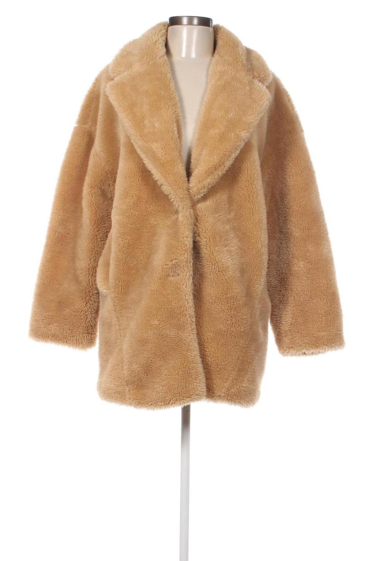Дамско палто Zara, Размер XS, Цвят Бежов, Цена 44,20 лв.