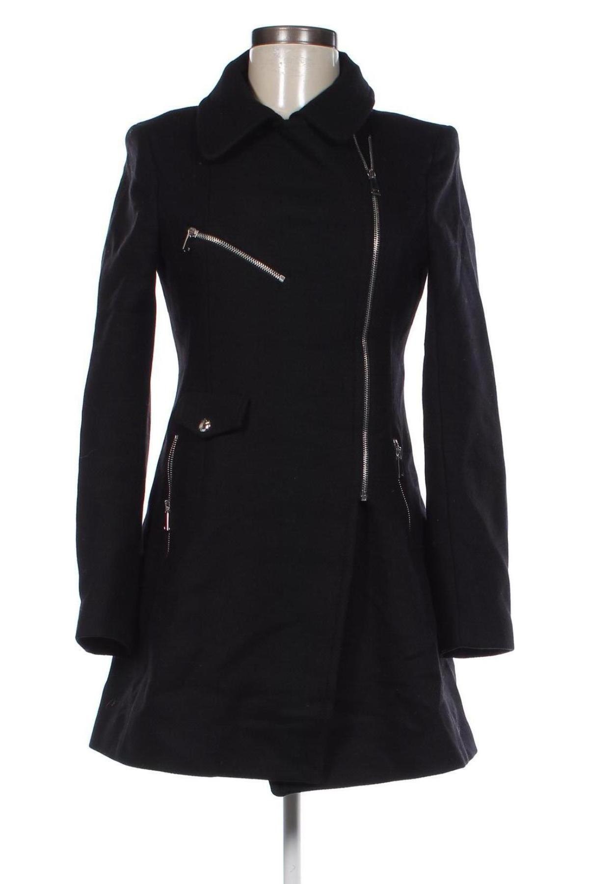 Palton de femei Zara, Mărime M, Culoare Negru, Preț 138,68 Lei