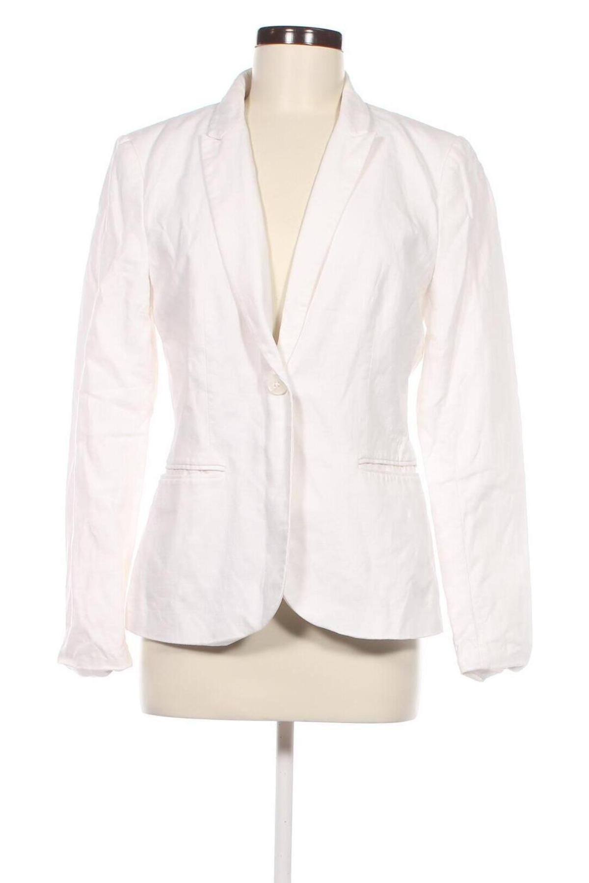 Дамско сако H&M, Размер L, Цвят Бял, Цена 63,65 лв.
