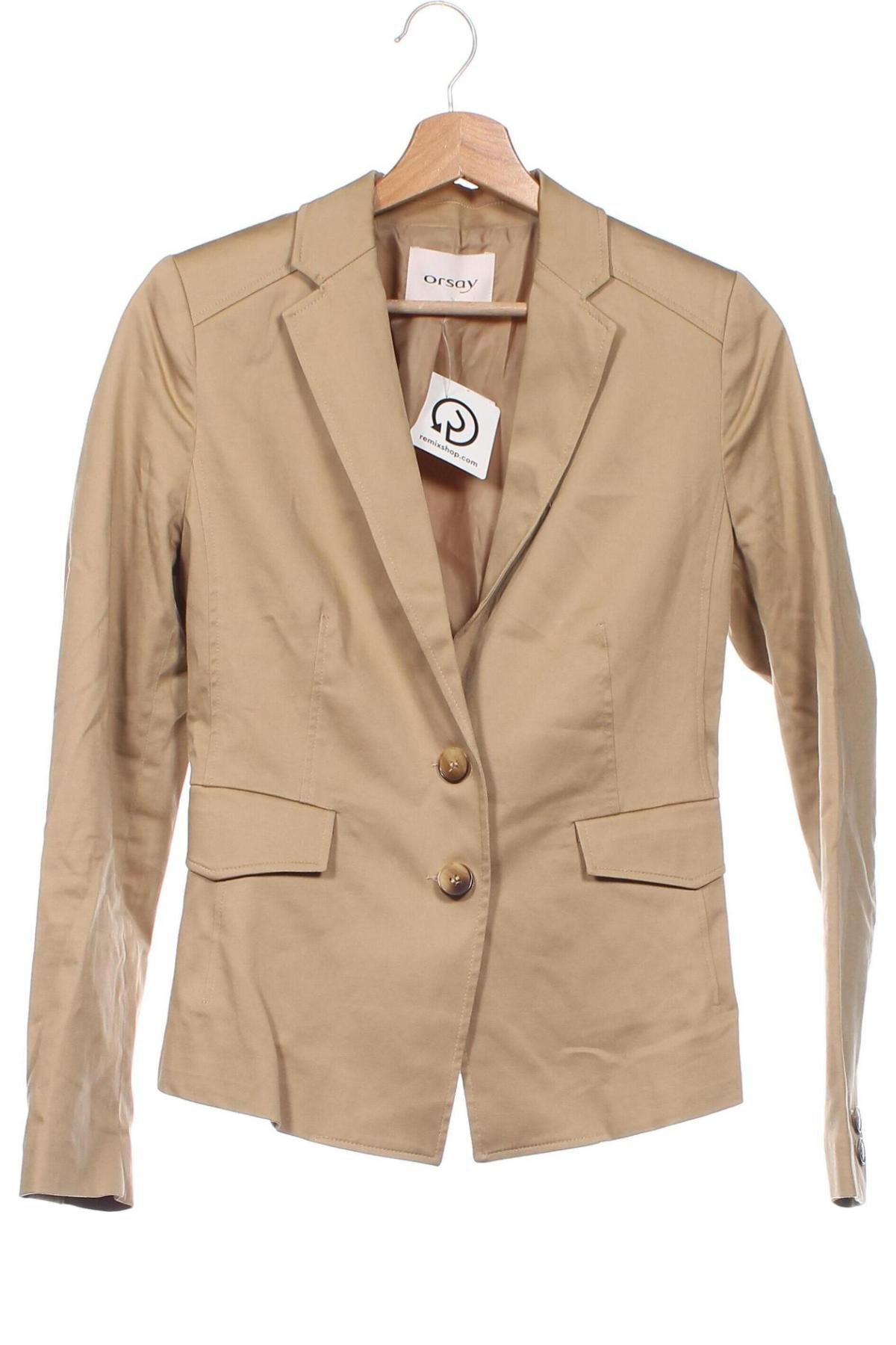 Дамско сако Orsay, Размер XS, Цвят Бежов, Цена 26,40 лв.