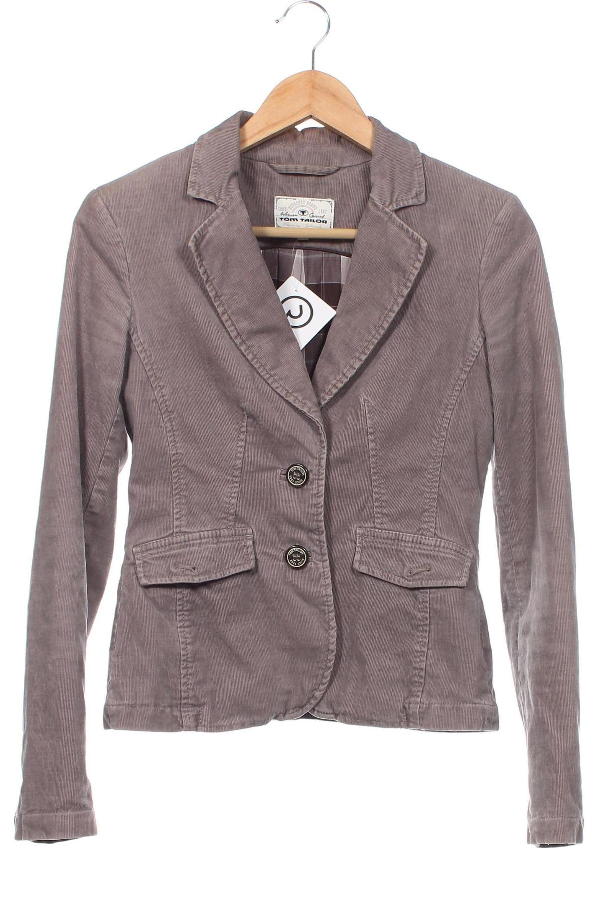 Дамско сако Tom Tailor, Размер XS, Цвят Сив, Цена 40,20 лв.