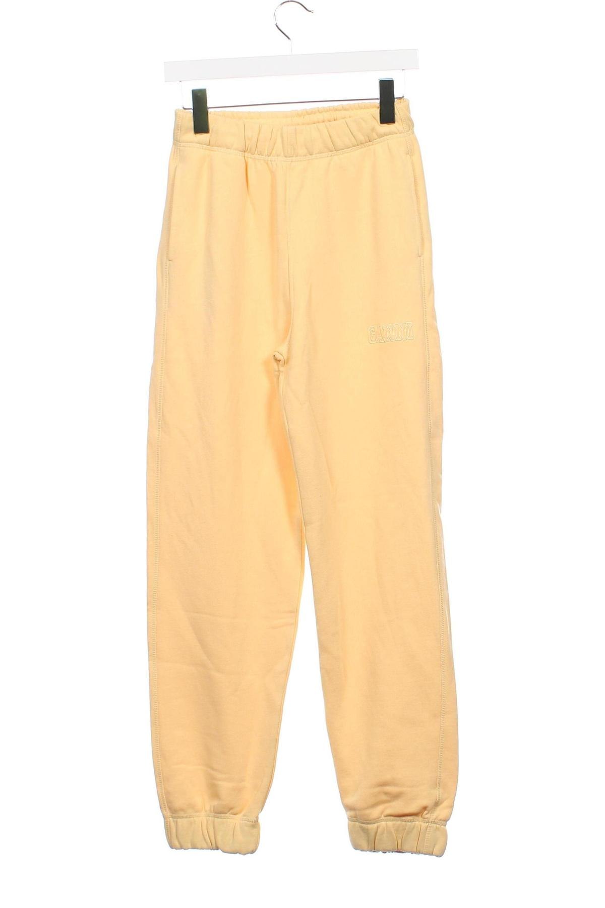 Γυναικείο αθλητικό παντελόνι Ganni, Μέγεθος XS, Χρώμα Κίτρινο, Τιμή 18,28 €