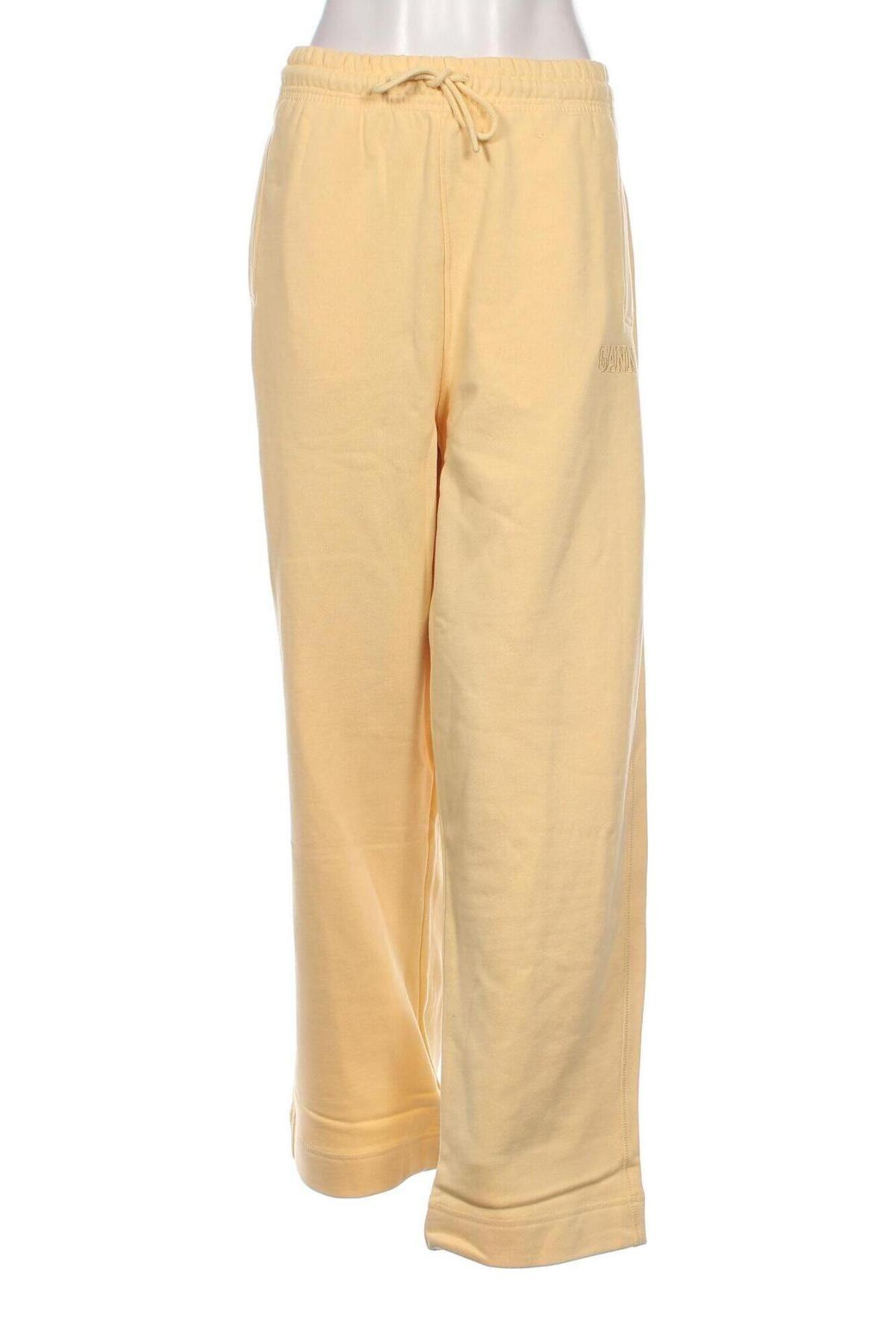 Damen Sporthose Ganni, Größe XL, Farbe Gelb, Preis 18,28 €