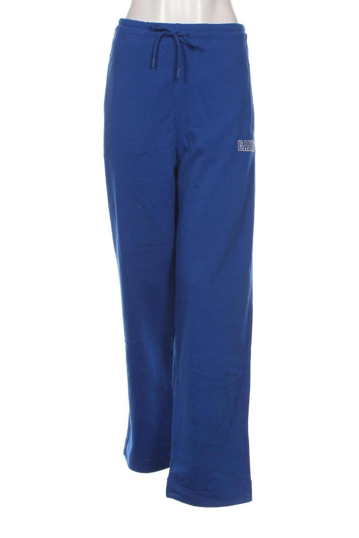 Pantaloni trening de femei Ganni, Mărime L, Culoare Albastru, Preț 155,82 Lei