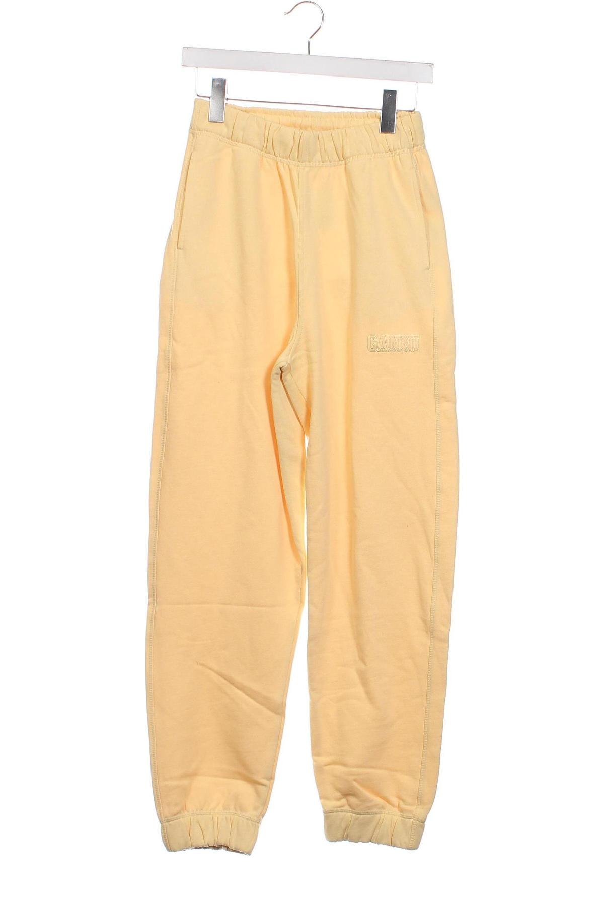 Damen Sporthose Ganni, Größe XS, Farbe Gelb, Preis 16,88 €