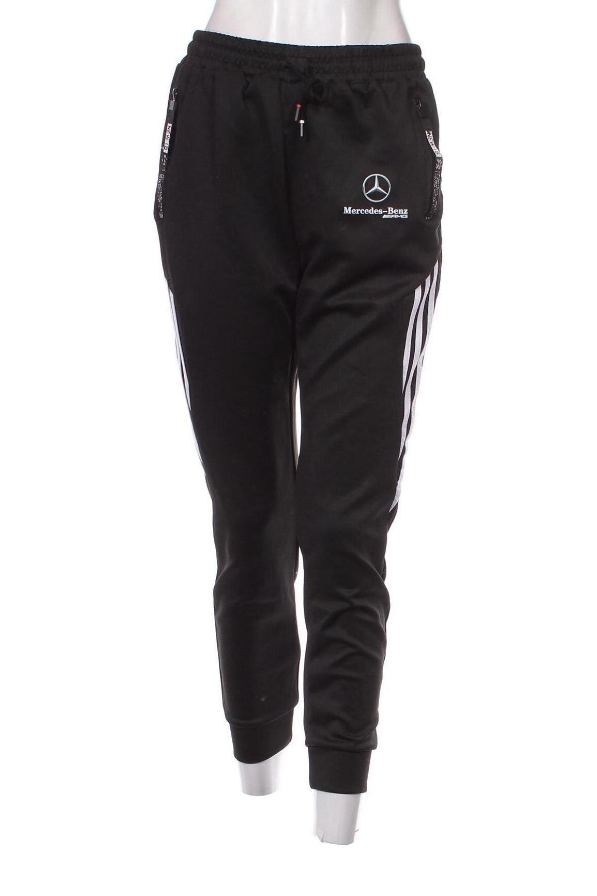 Γυναικείο αθλητικό παντελόνι Mercedes - Benz, Μέγεθος L, Χρώμα Μαύρο, Τιμή 7,18 €