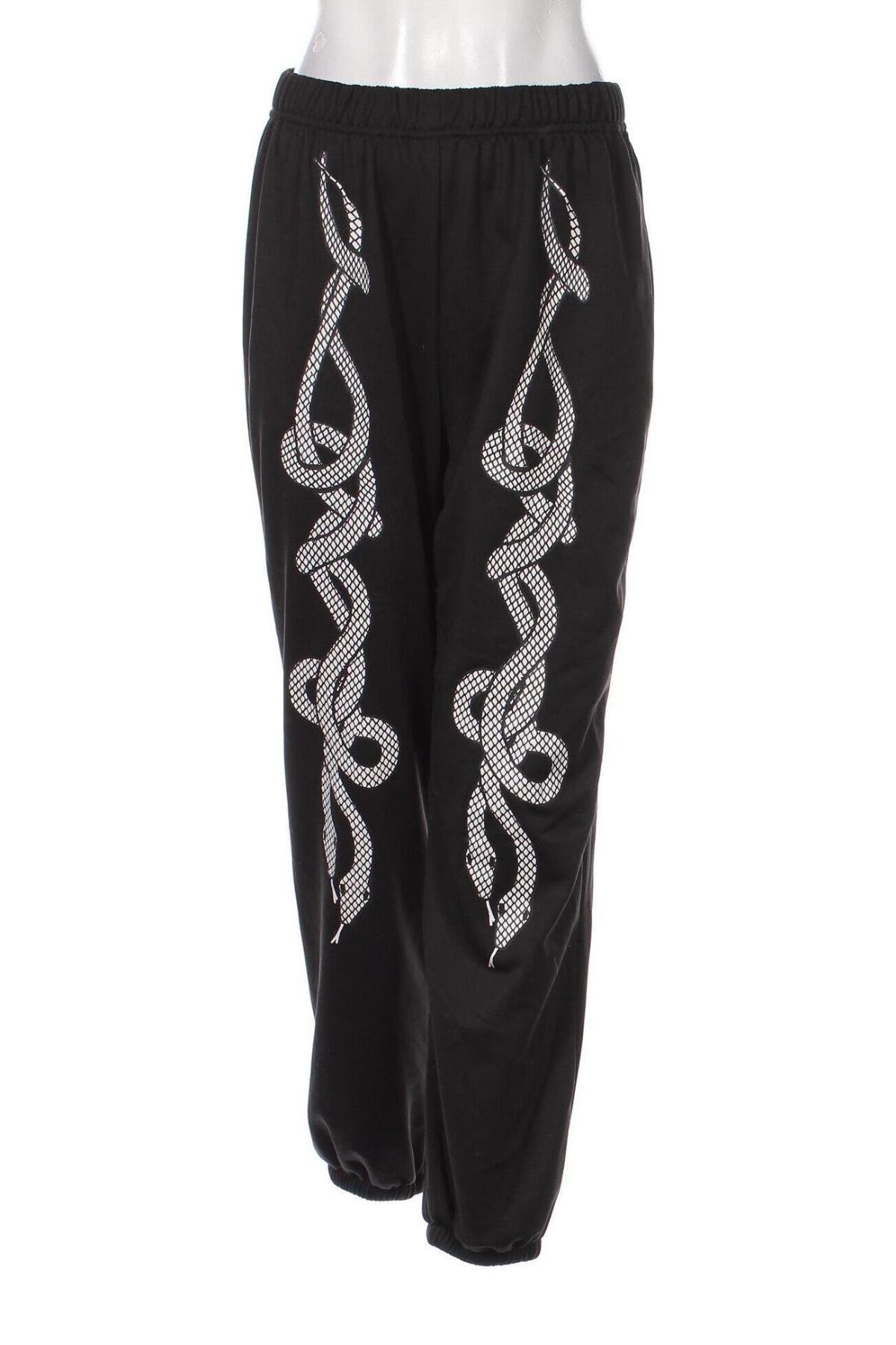 Γυναικείο αθλητικό παντελόνι Romwe, Μέγεθος M, Χρώμα Μαύρο, Τιμή 8,97 €