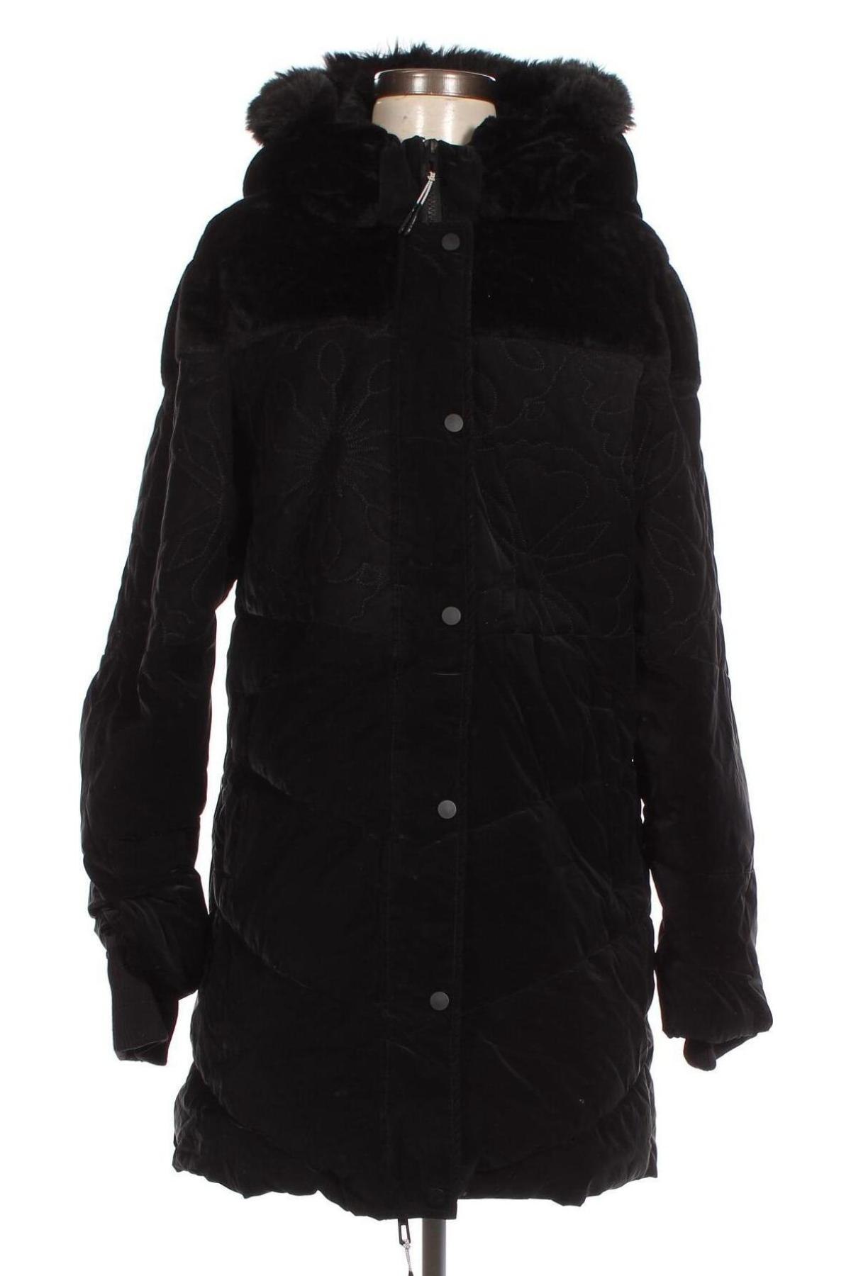 Γυναικείο μπουφάν Desigual, Μέγεθος L, Χρώμα Μαύρο, Τιμή 95,62 €